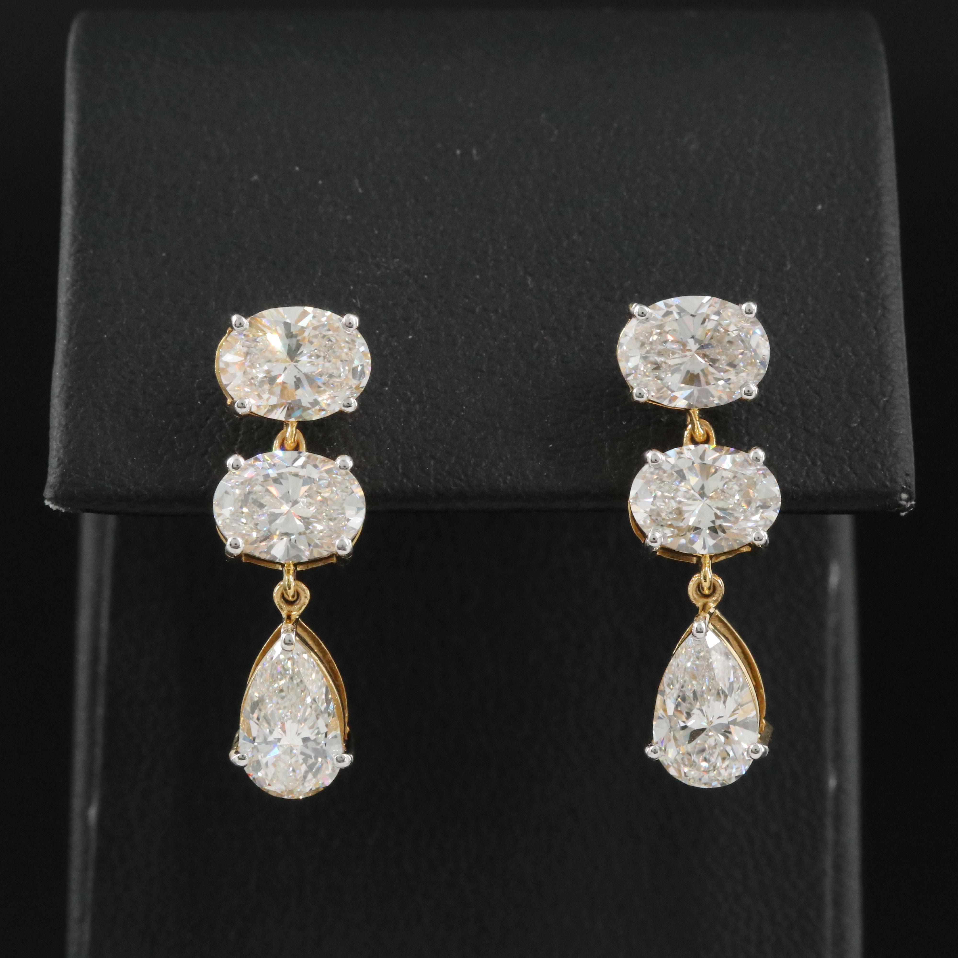 14K 5.04 CTW Lab Grown Diamond Drop Earrings