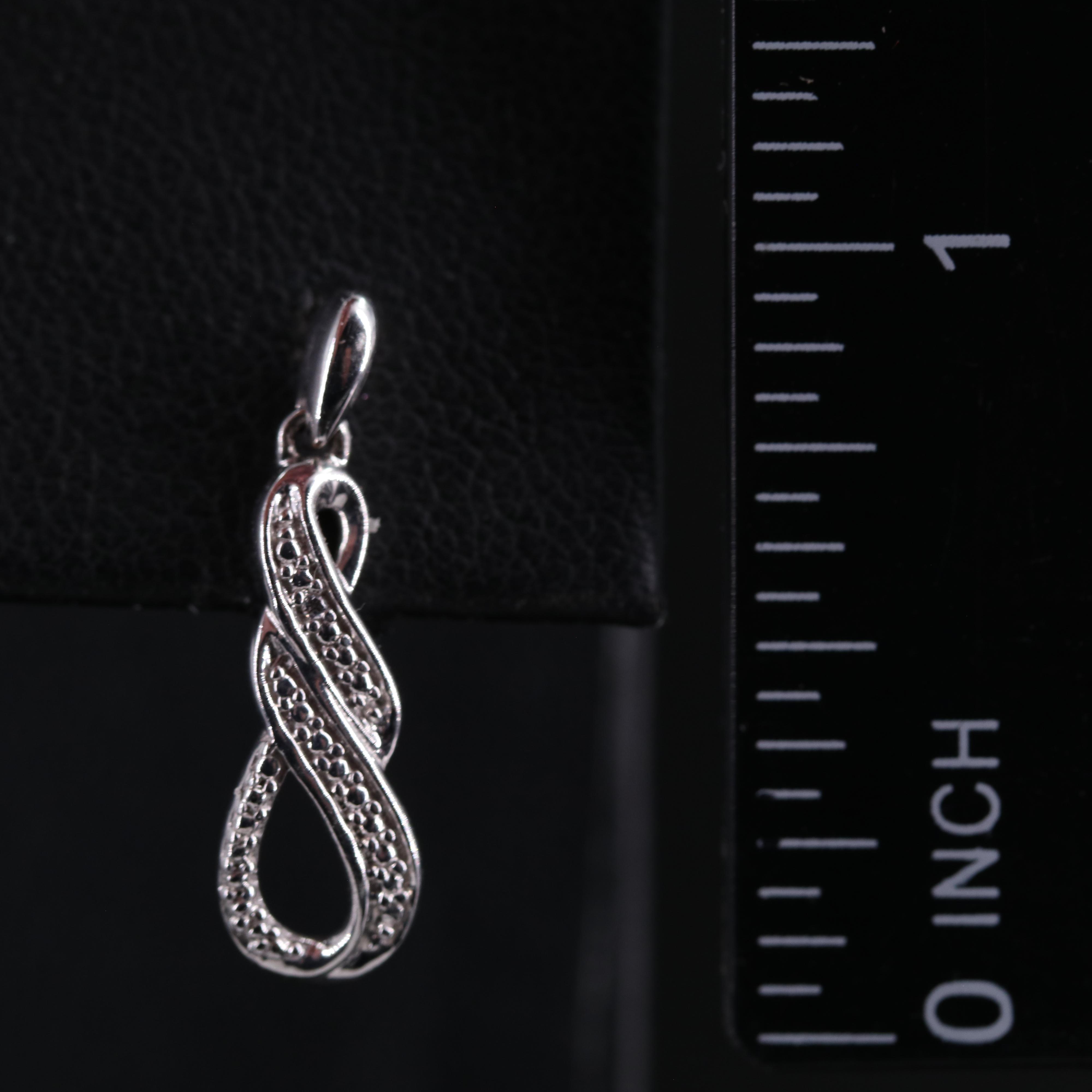 Sterling Diamond Loop Earrings