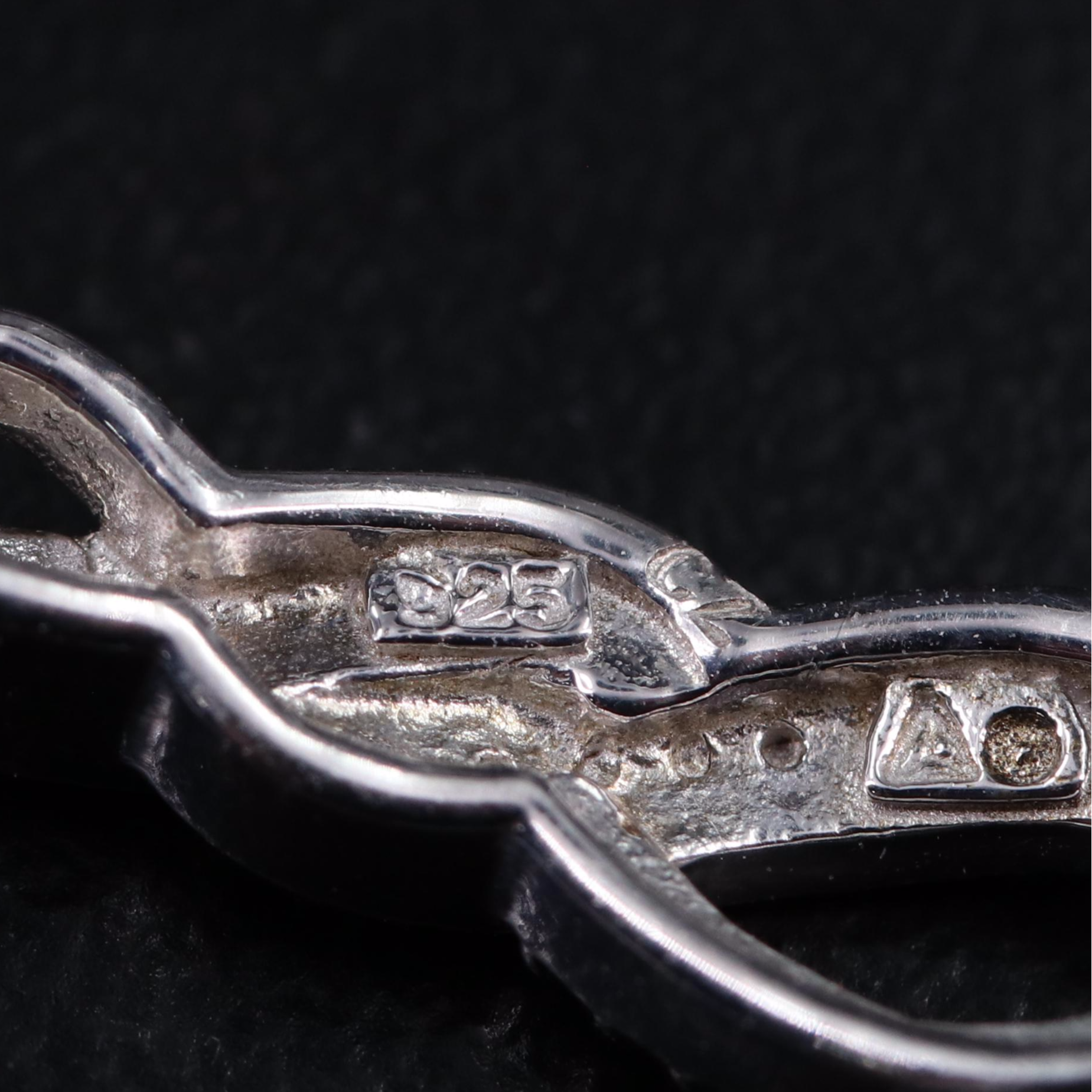 Sterling Diamond Loop Earrings