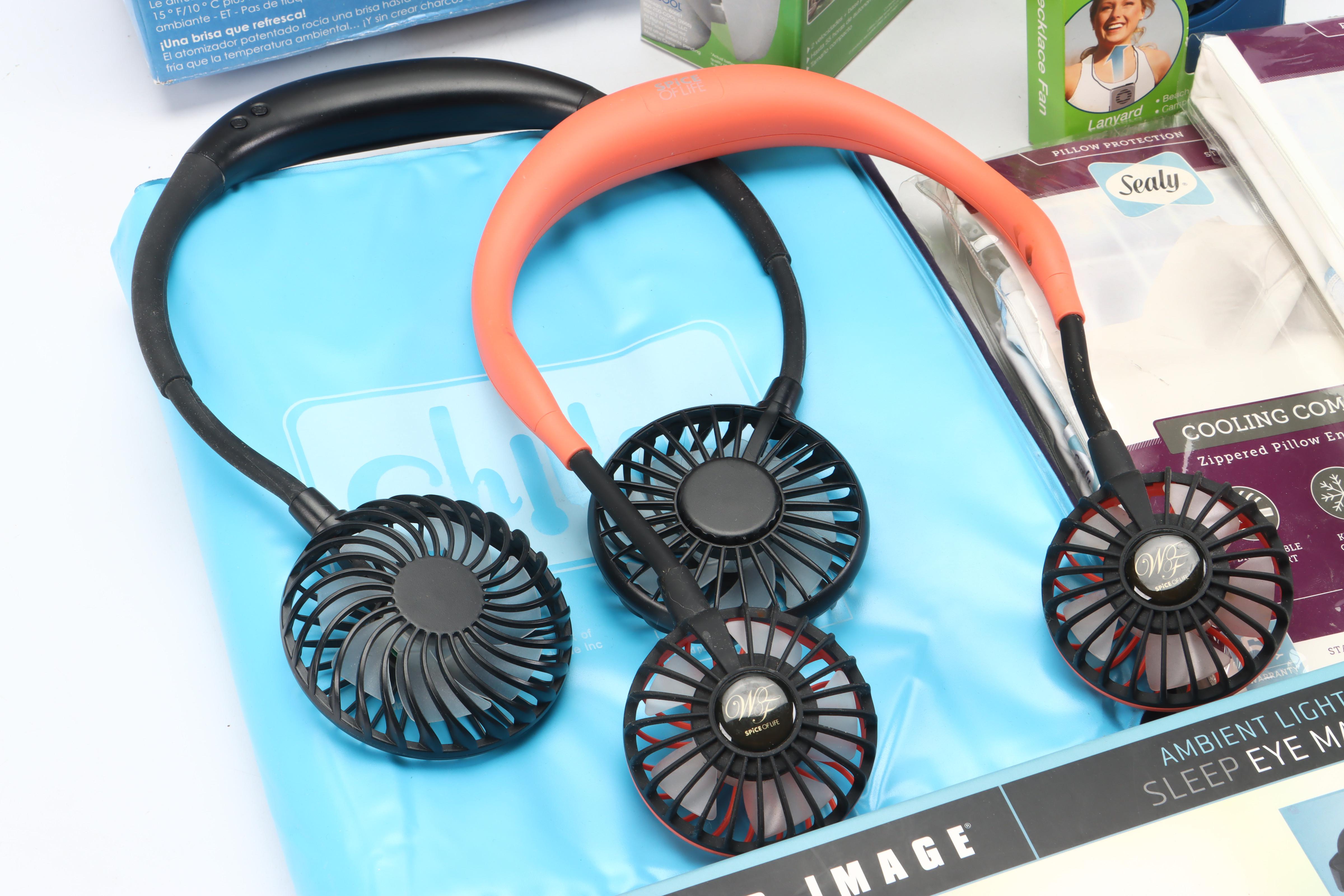 Cool Mate Misting Fan with Chillow Cooling Pillow and Other Personal Coolers