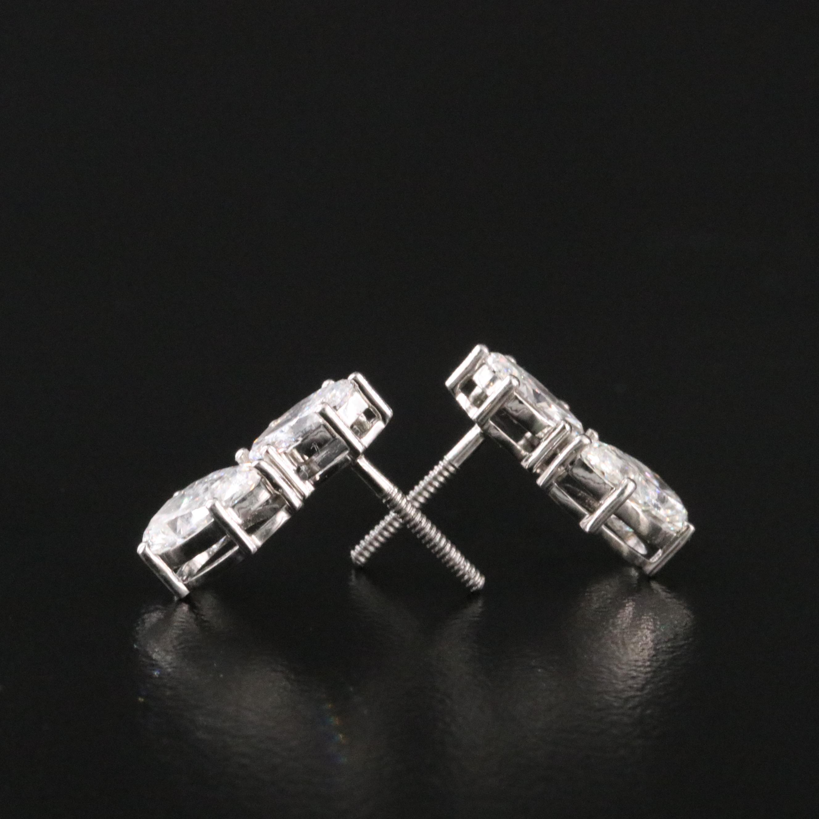 Platinum 2.20 CTW Lab Grown Diamond Earrings