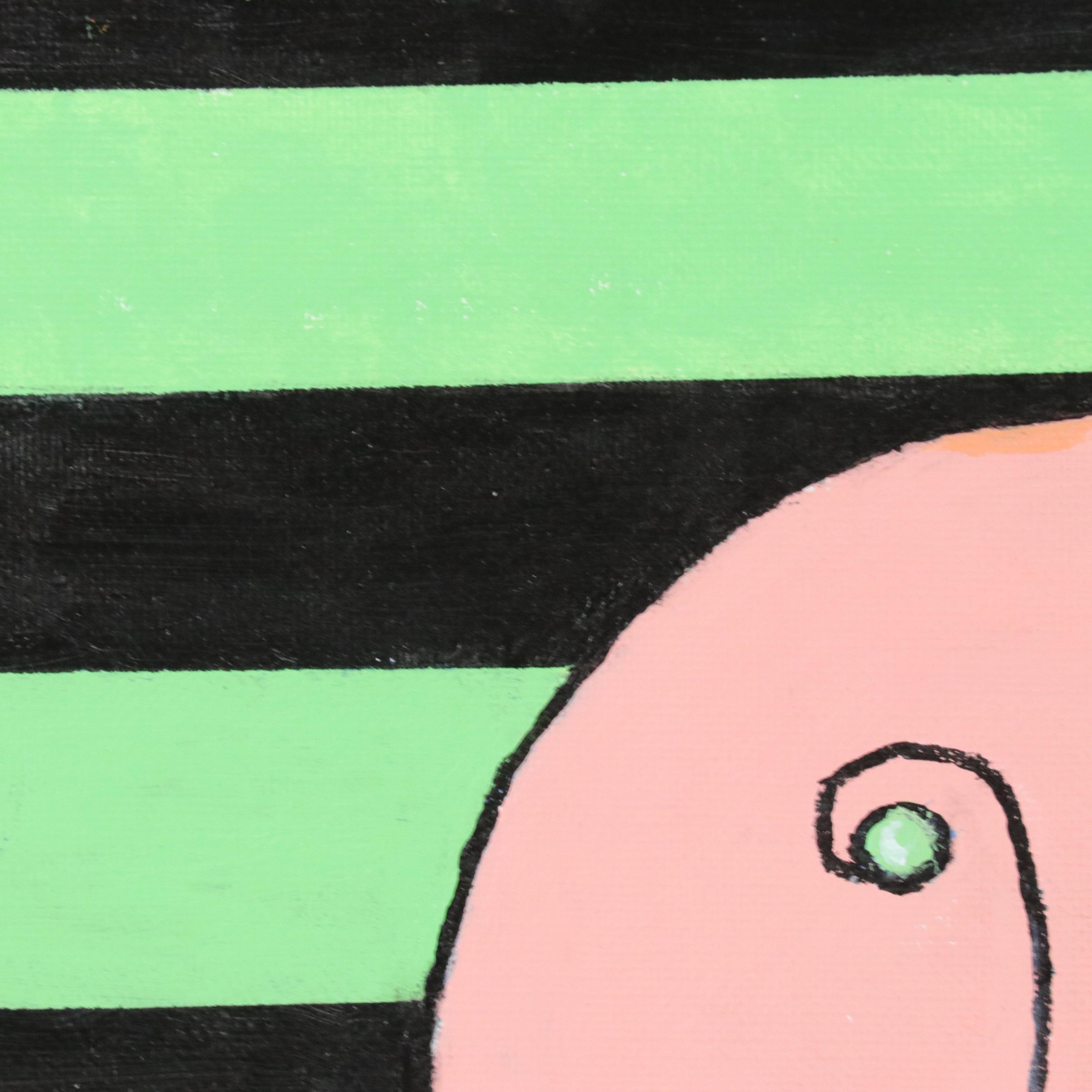 James Thomas Watkins Stylized Acrylic Portrait