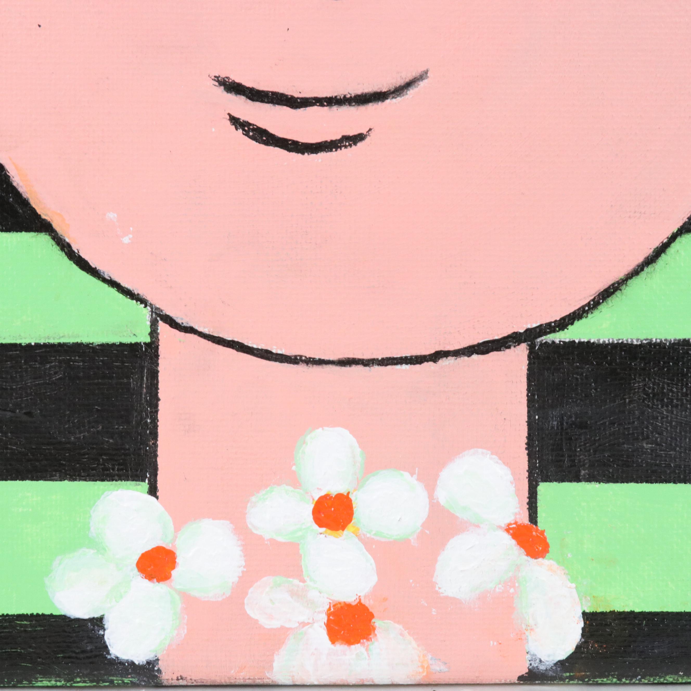 James Thomas Watkins Stylized Acrylic Portrait