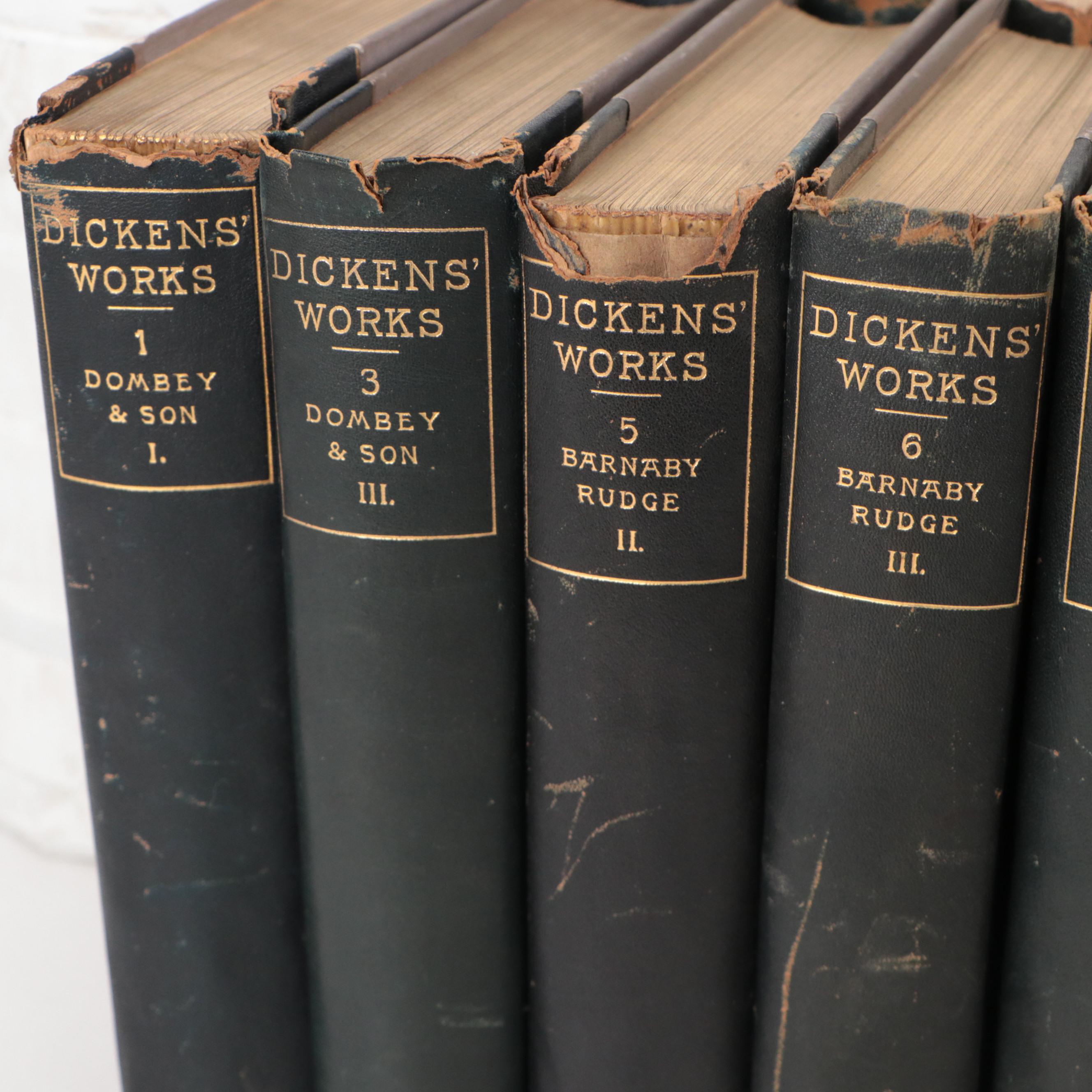 Roxburgh Edition "The Complete Works of Charles Dickens" Partial Set, 1892