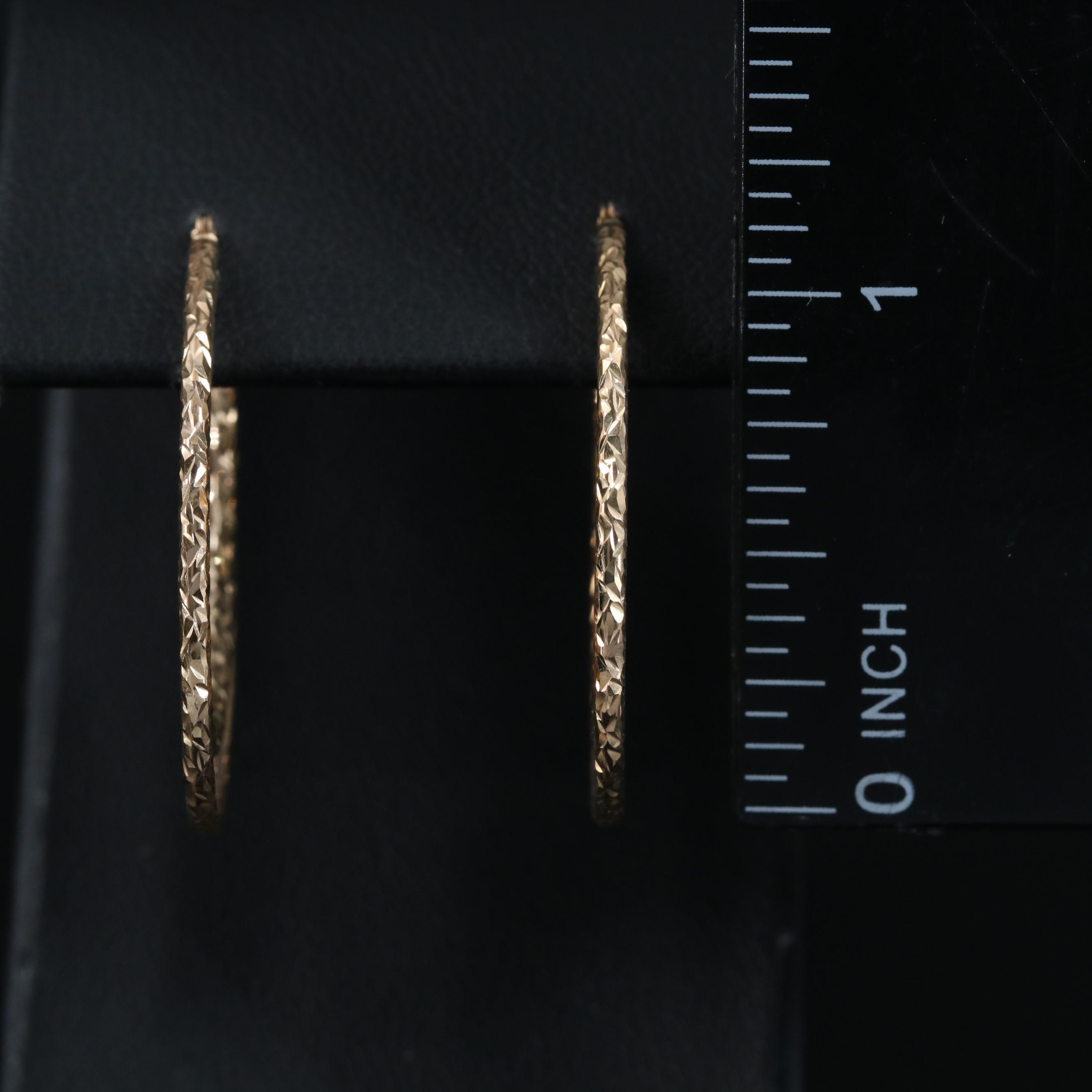 10K Double Oval Hoop Earrings