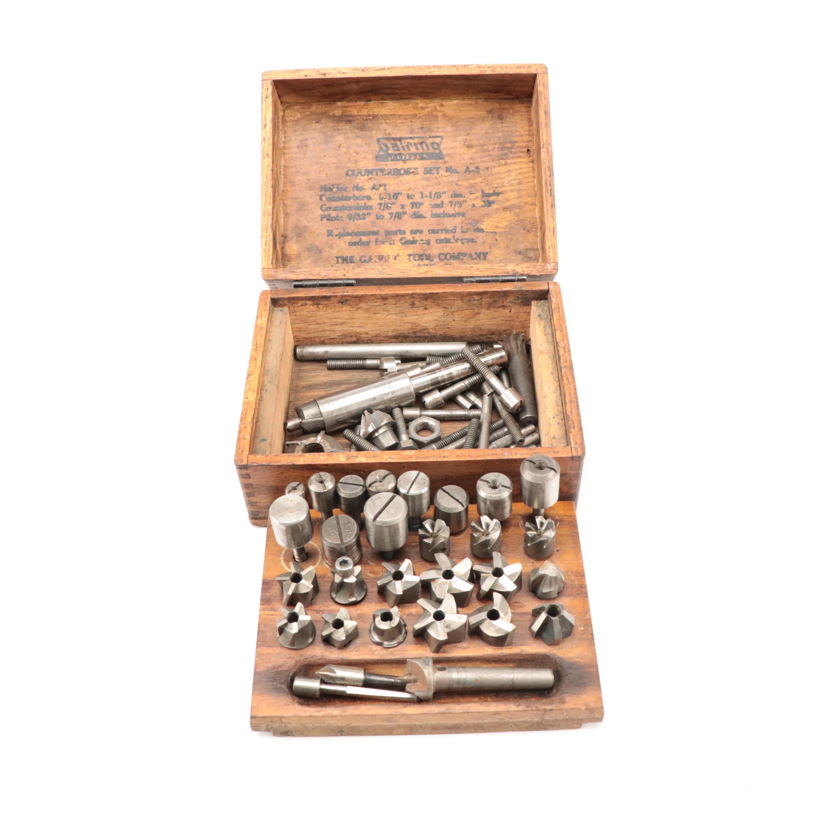 Counterbore Set No. A-2 in Wooden Case, Early 20th Century