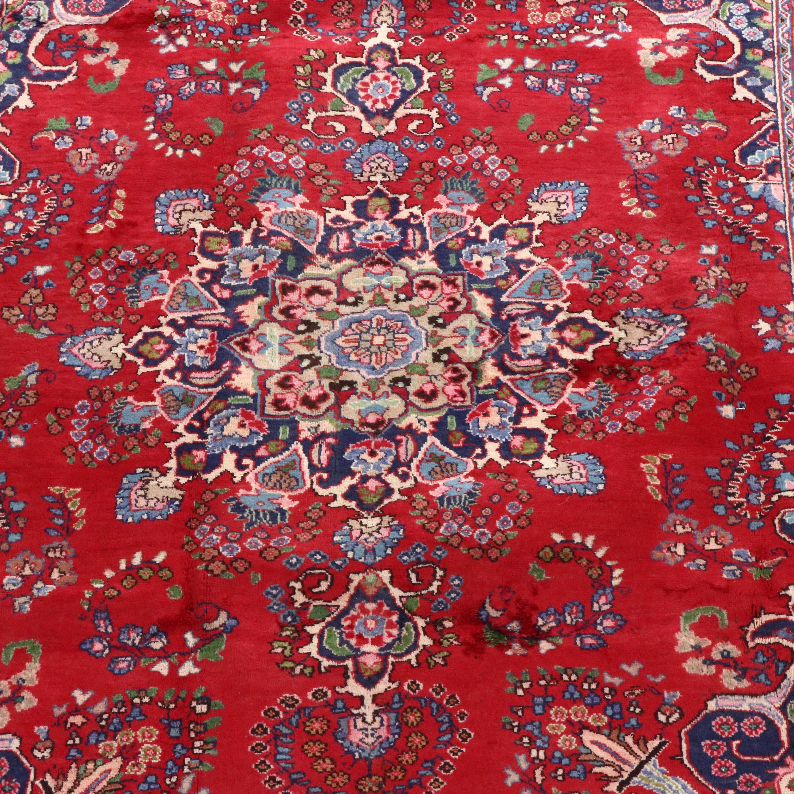 7'6 x 10'7 Hand-Knotted Persian Mashhad Area Rug