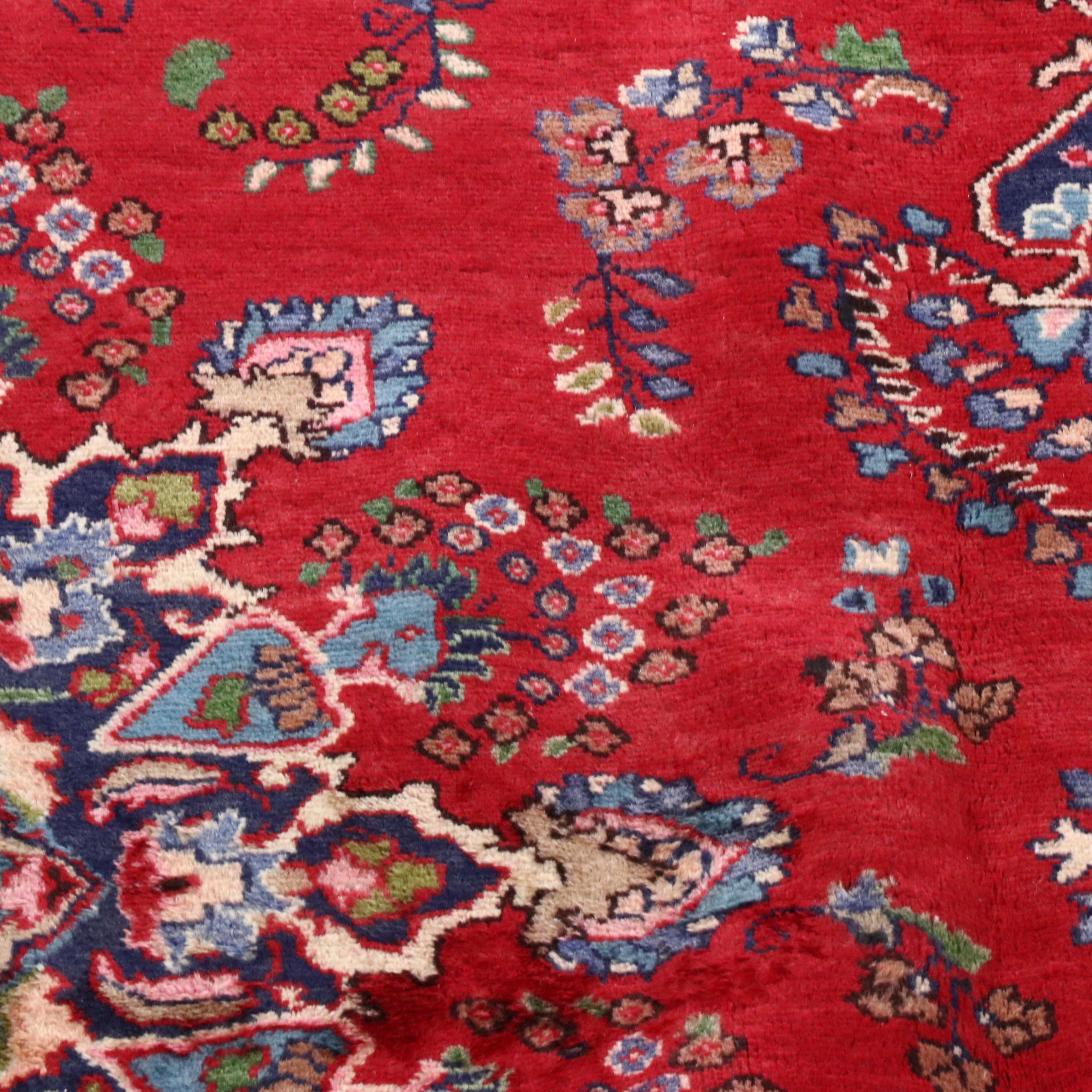 7'6 x 10'7 Hand-Knotted Persian Mashhad Area Rug