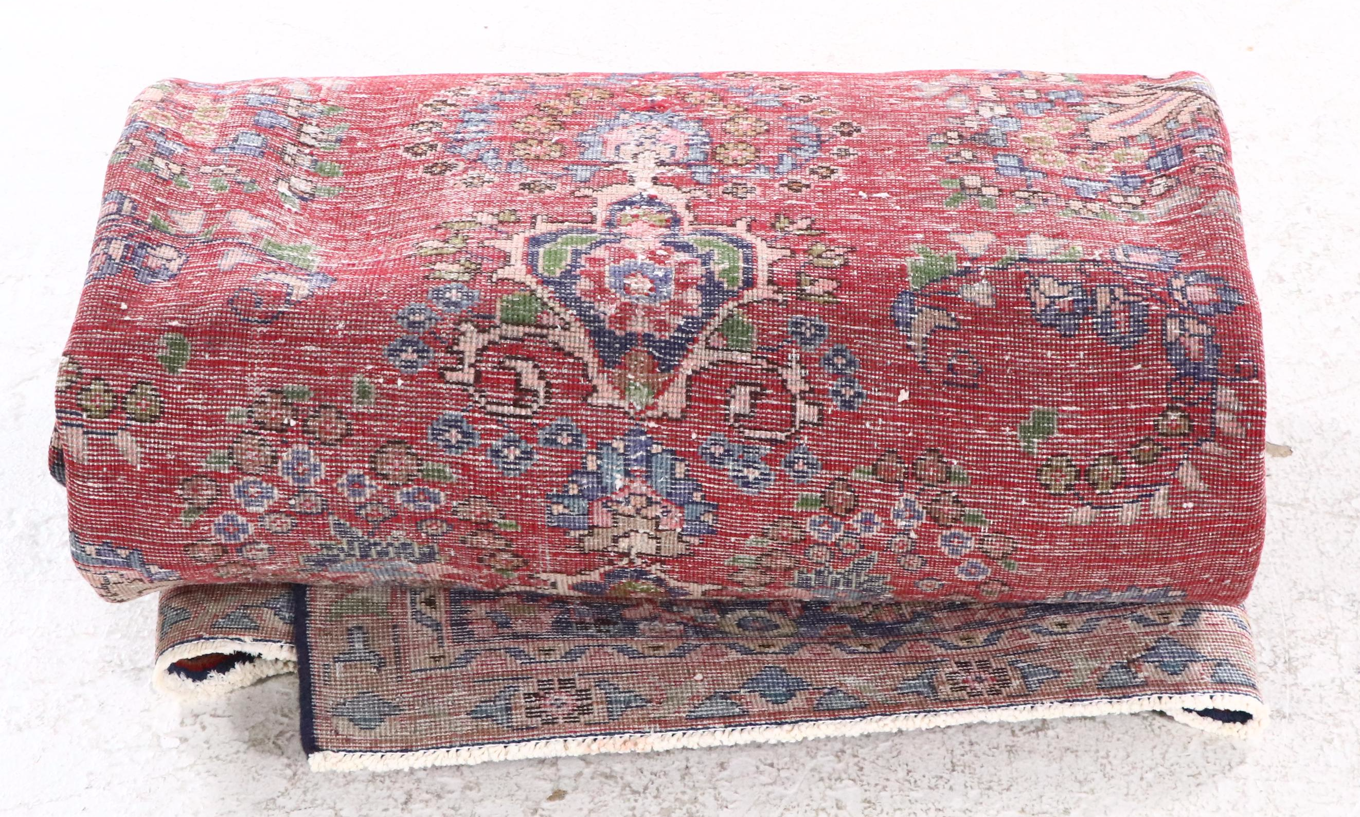 7'6 x 10'7 Hand-Knotted Persian Mashhad Area Rug