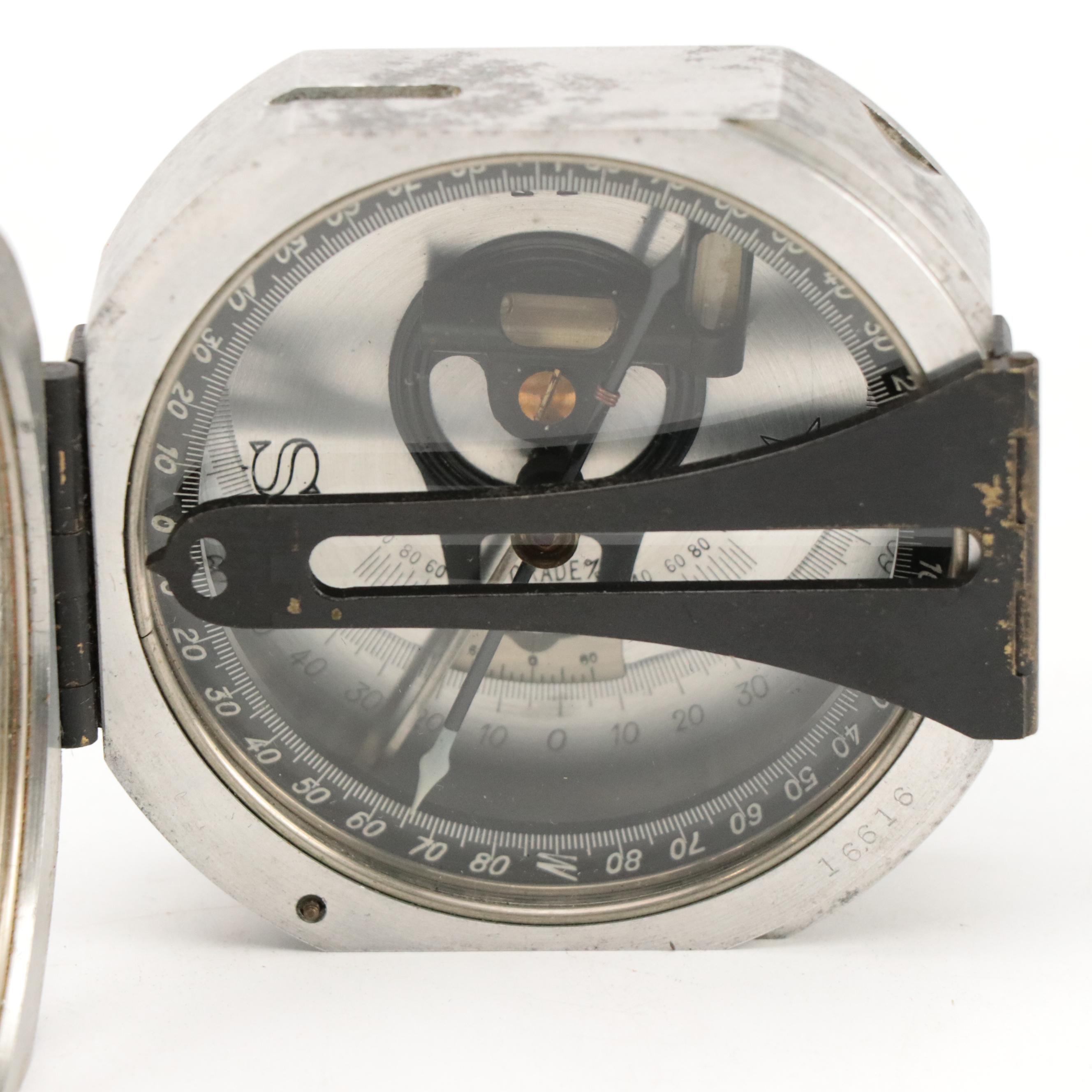 Eugene Dietzgen Company Machined Metal Compass, Early 20th Century