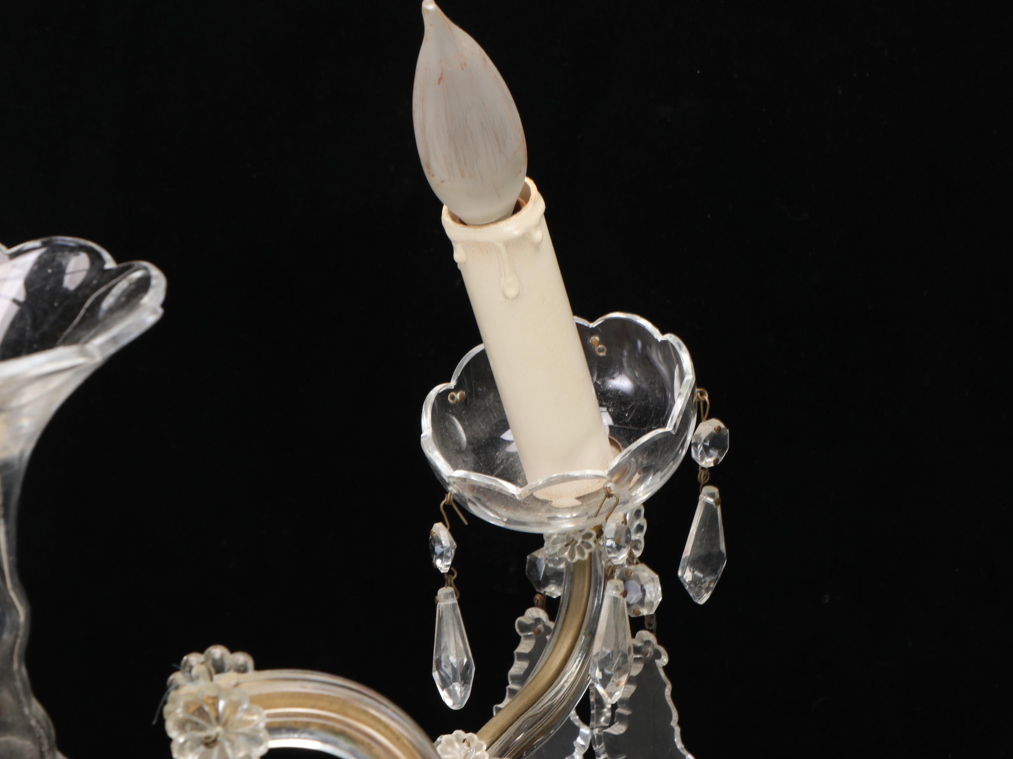 Venetian Style Glass Six-Arm Chandelier, Mid to Late 20th Century