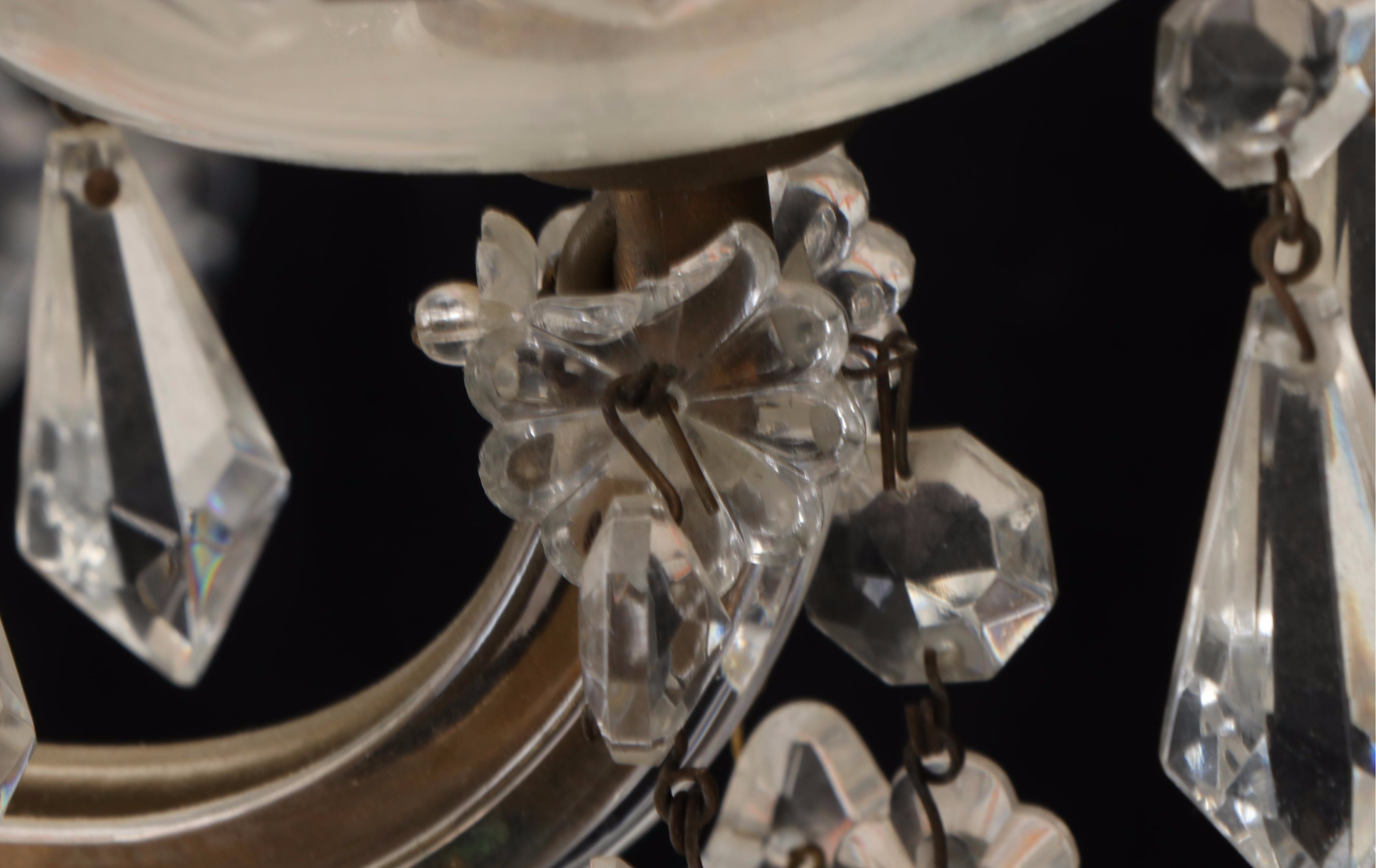 Venetian Style Glass Six-Arm Chandelier, Mid to Late 20th Century