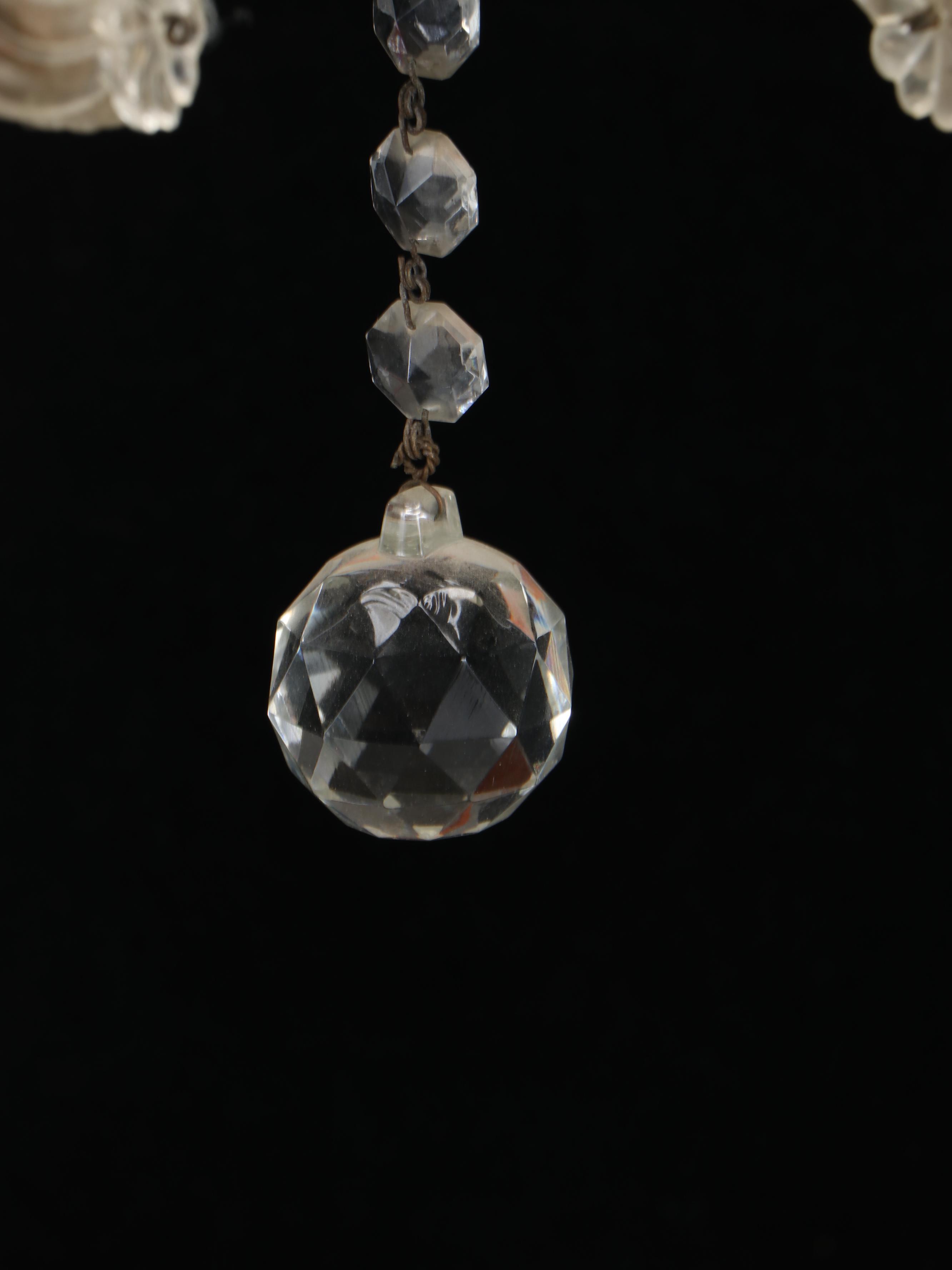 Venetian Style Glass Six-Arm Chandelier, Mid to Late 20th Century