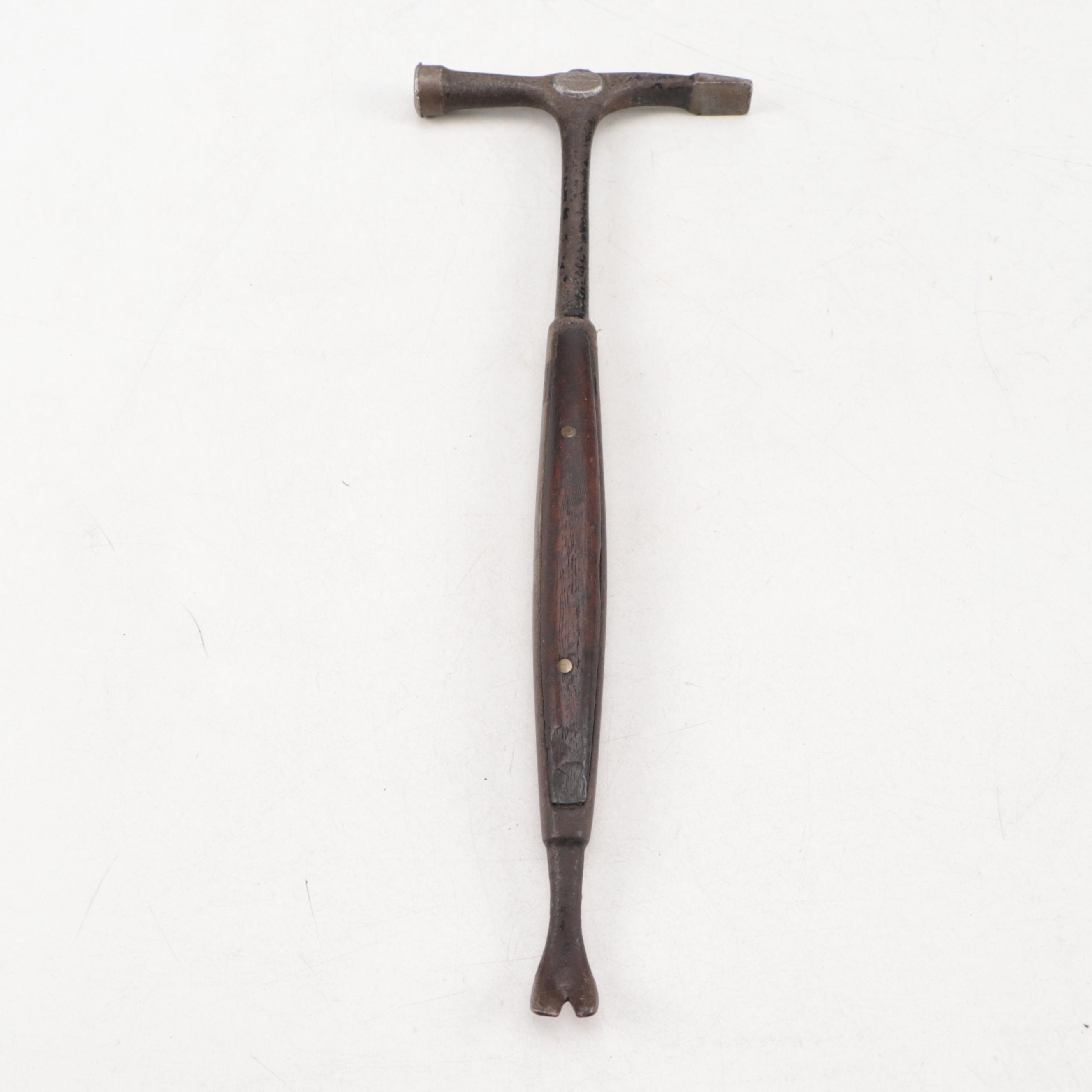Mitteldorfer Straus Goat Head Hammer with Trammel Point and Stanley Level
