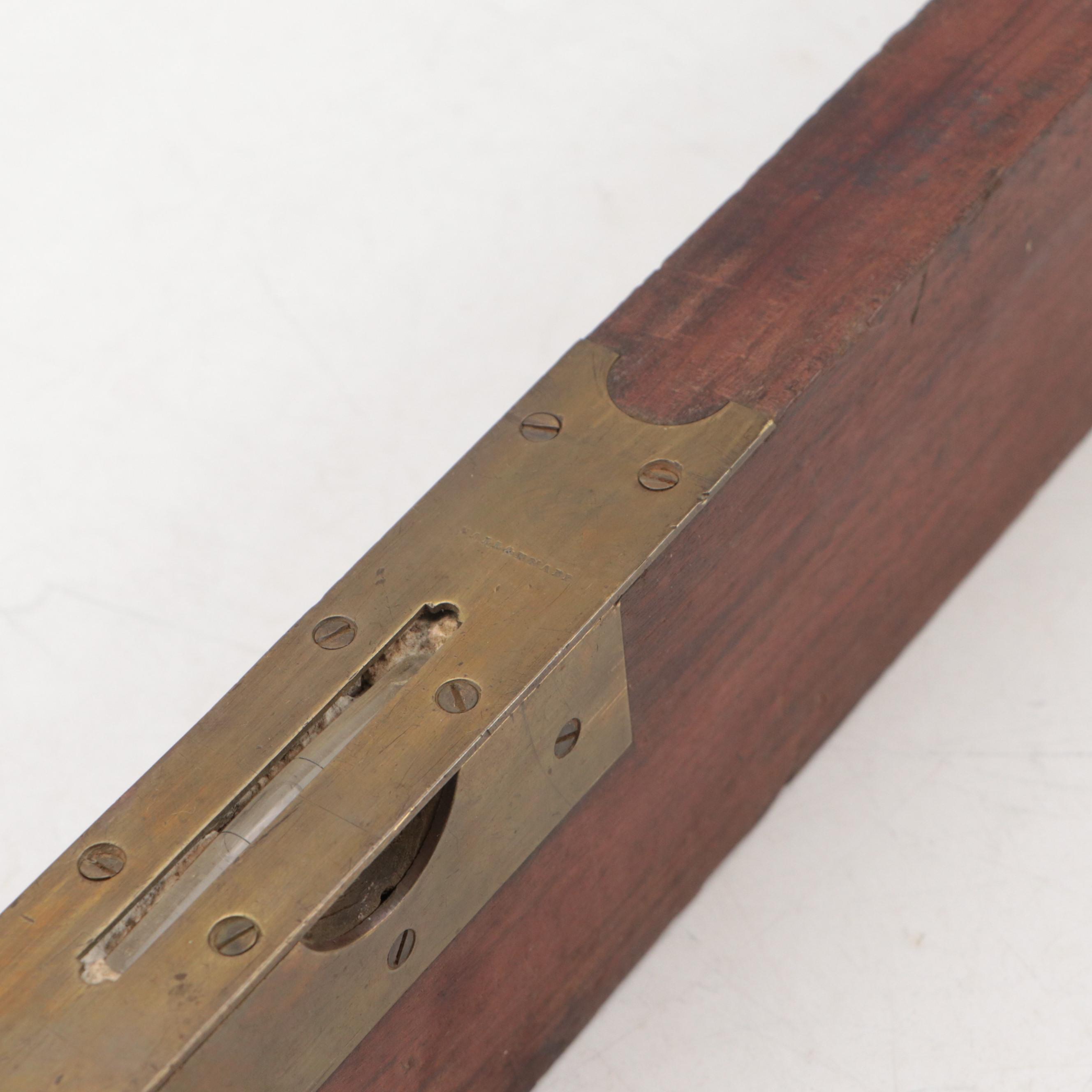 Mitteldorfer Straus Goat Head Hammer with Trammel Point and Stanley Level