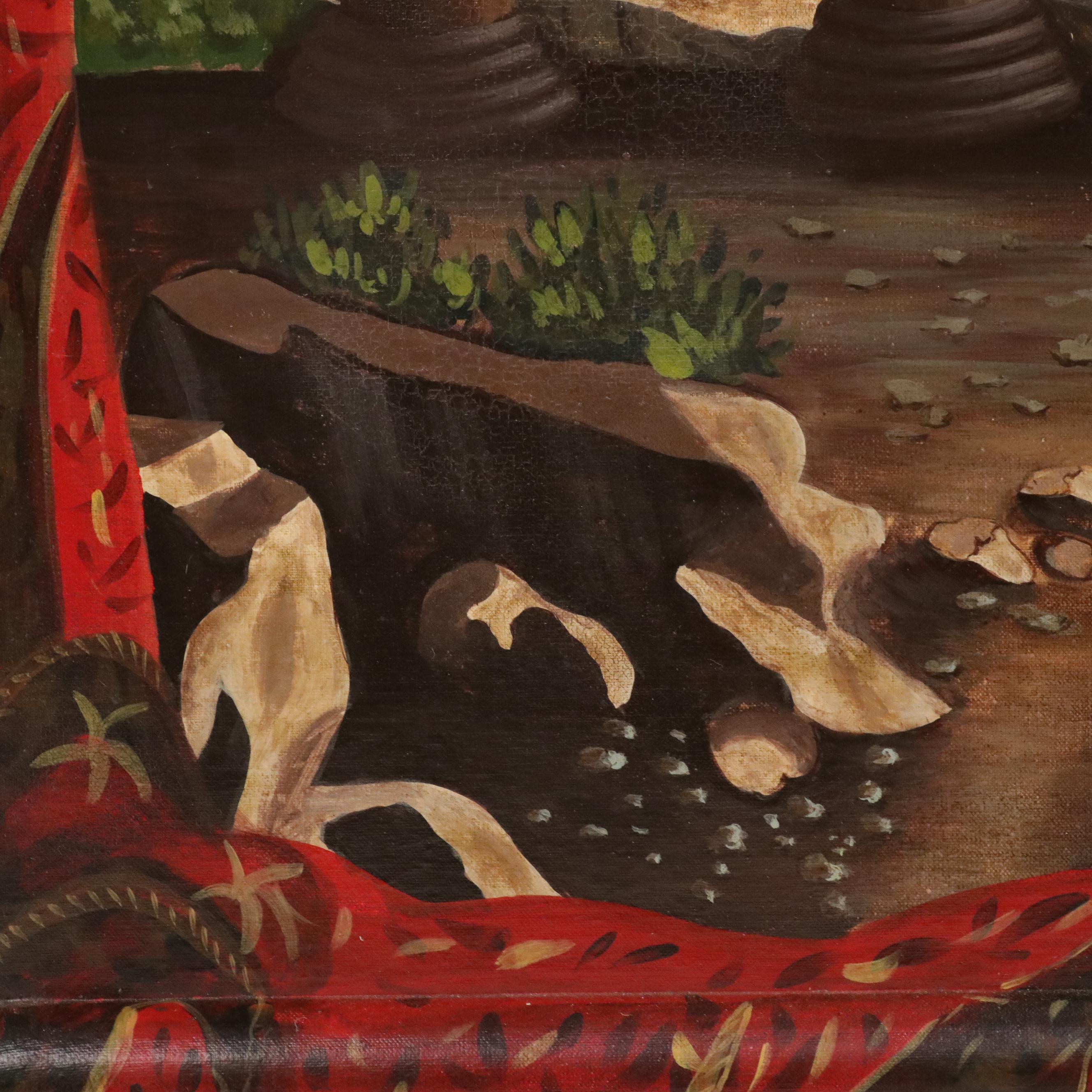 Maitland-Smith Large-Scale Oil Greco-Roman Inspired Oil Painting, Circa 2000