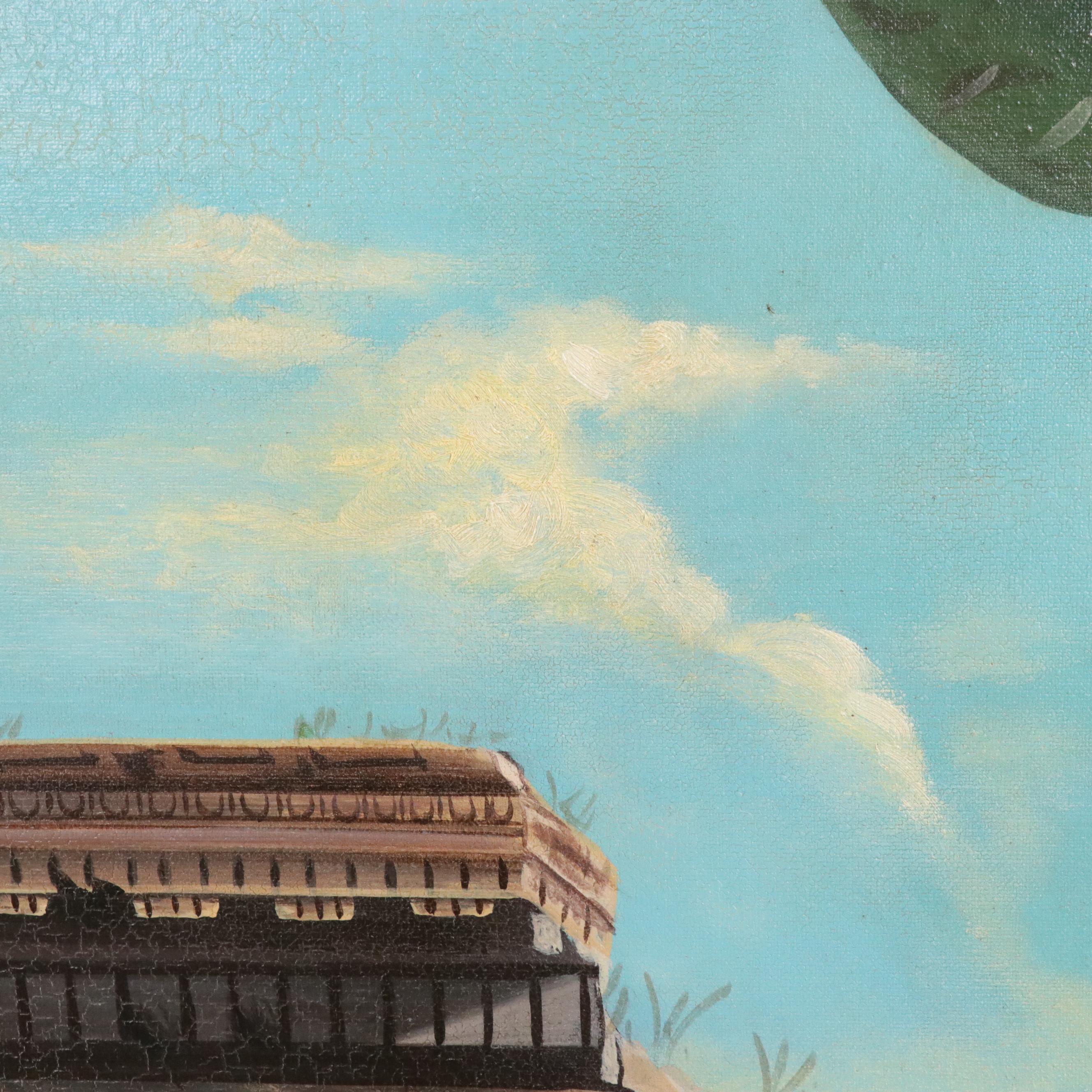 Maitland-Smith Large-Scale Oil Greco-Roman Inspired Oil Painting, Circa 2000