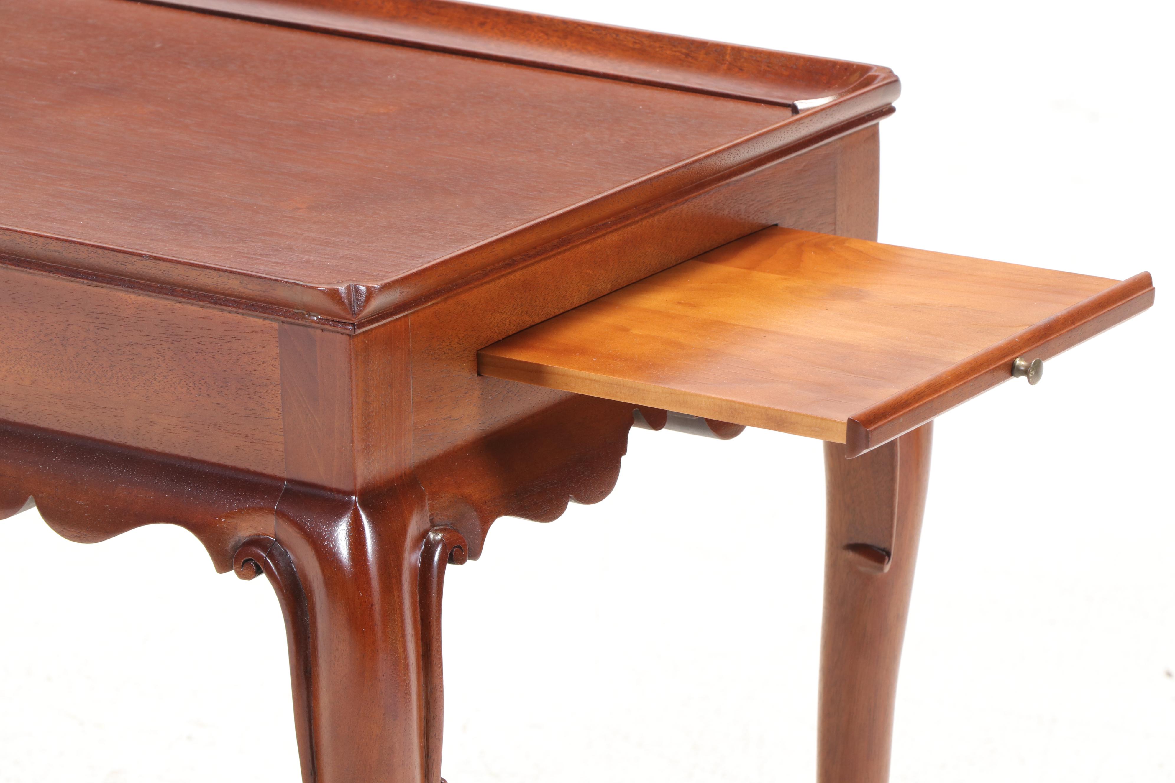 Henkel-Harris "Virginia Galleries" Queen Anne Style Mahogany Tea Table, 1978