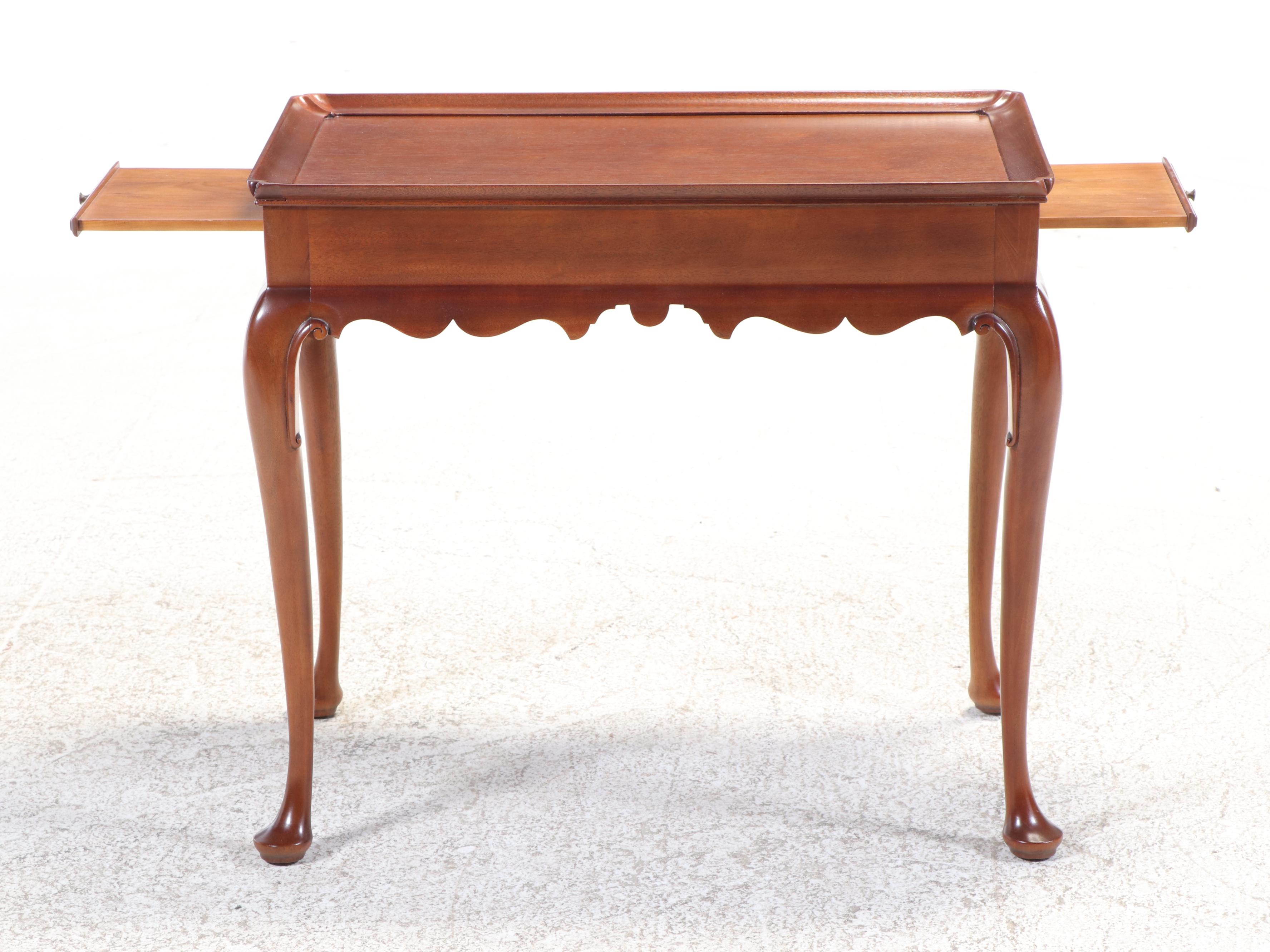 Henkel-Harris "Virginia Galleries" Queen Anne Style Mahogany Tea Table, 1978