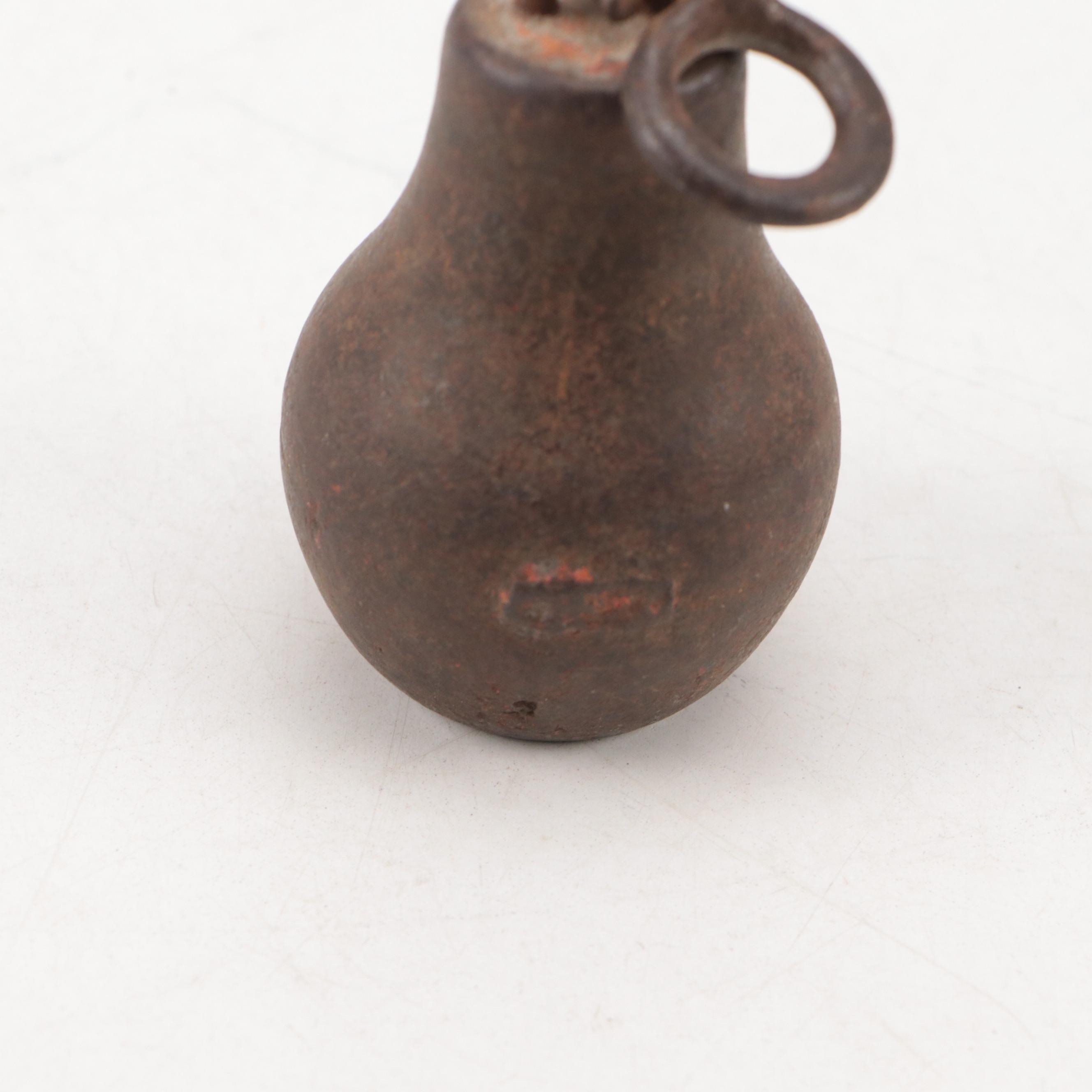 Cast Iron and Brass Weights, 1–16 lb., with Balance Scale Components