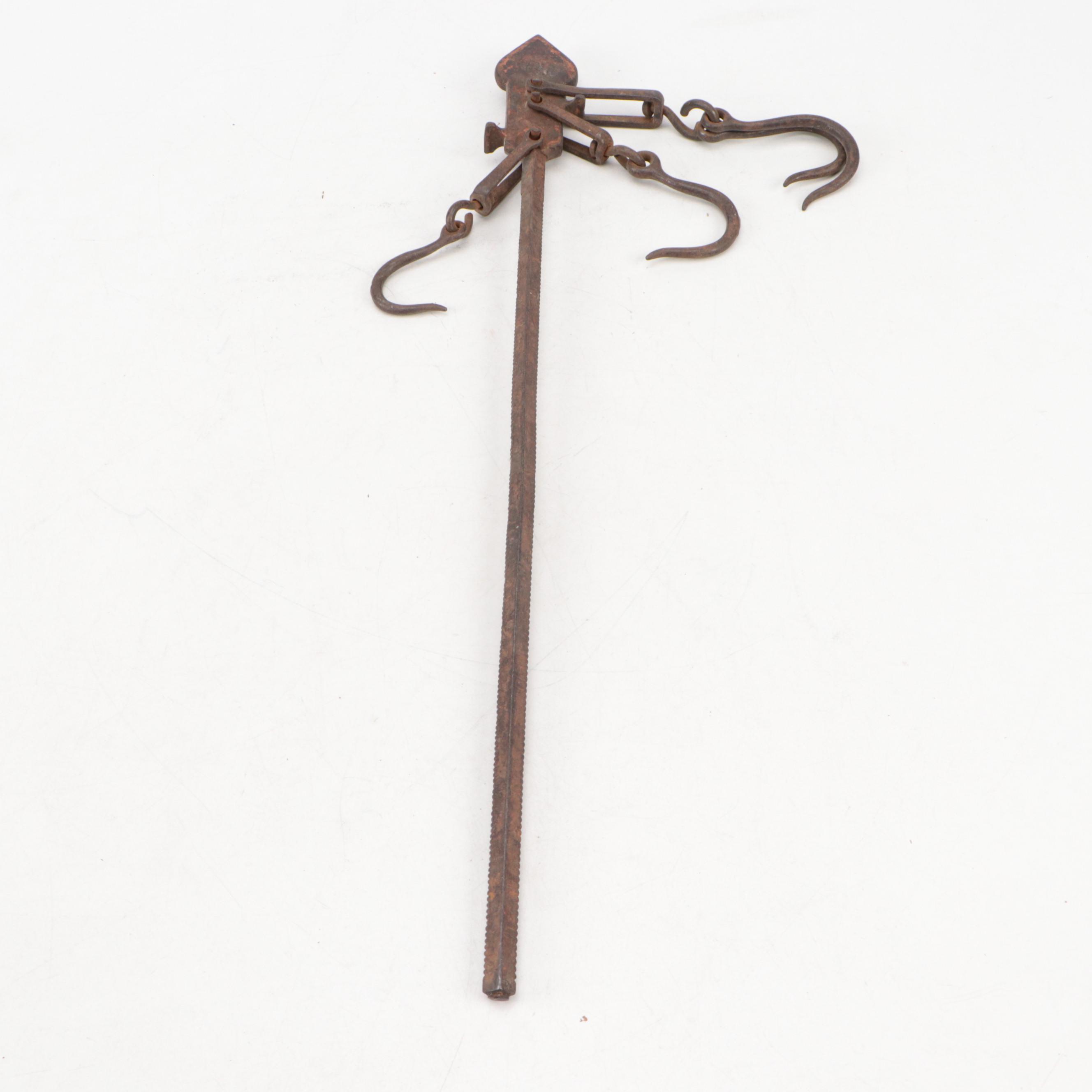 Cast Iron and Brass Weights, 1–16 lb., with Balance Scale Components