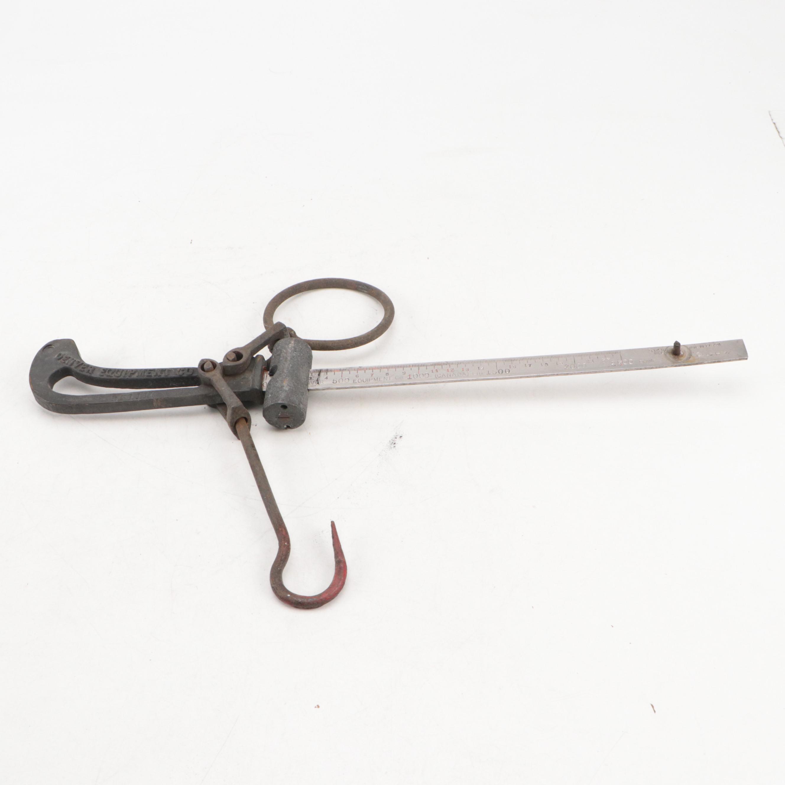 Cast Iron and Brass Weights, 1–16 lb., with Balance Scale Components