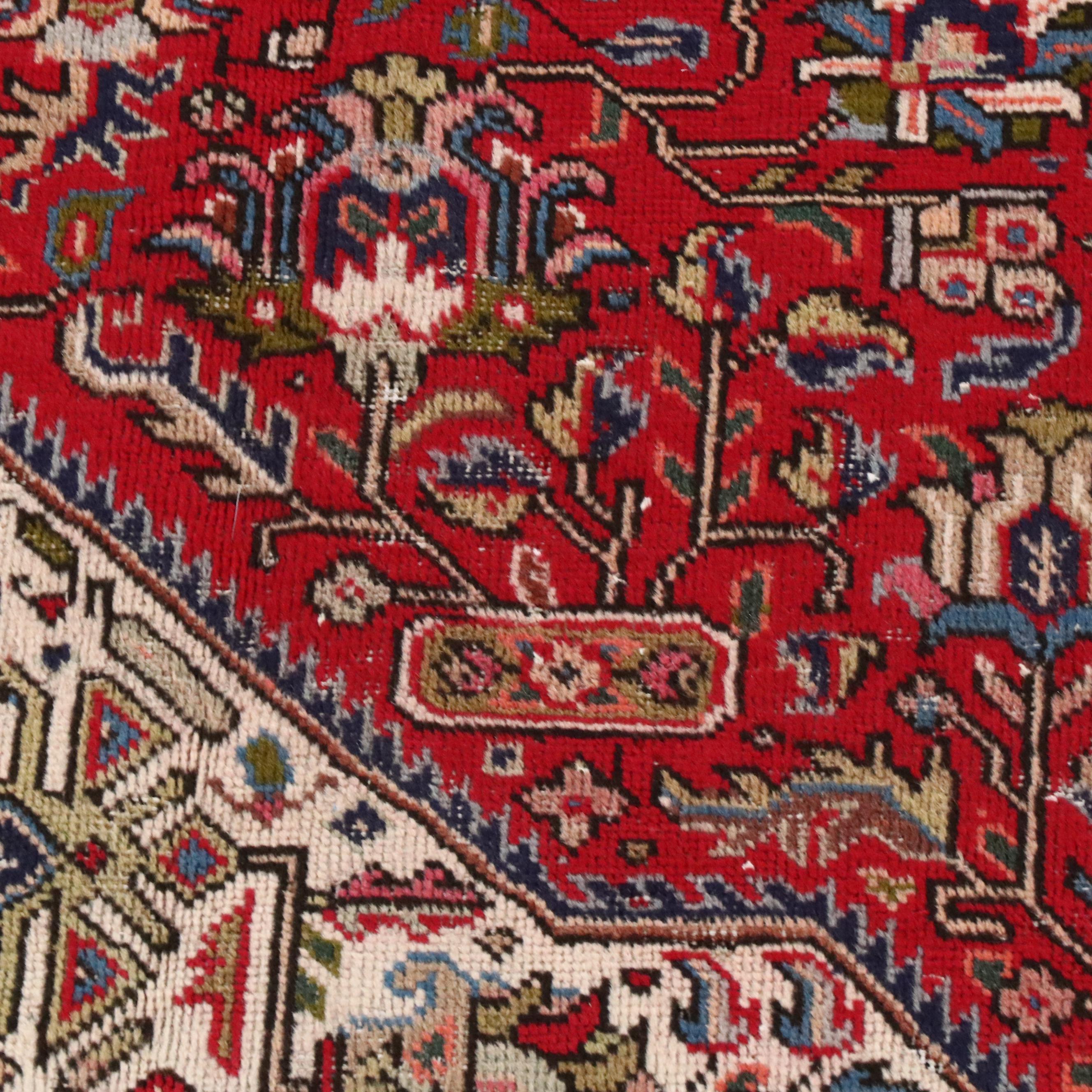 9'6 x 12'5 Hand-Knotted Persian Heriz Room Sized Rug