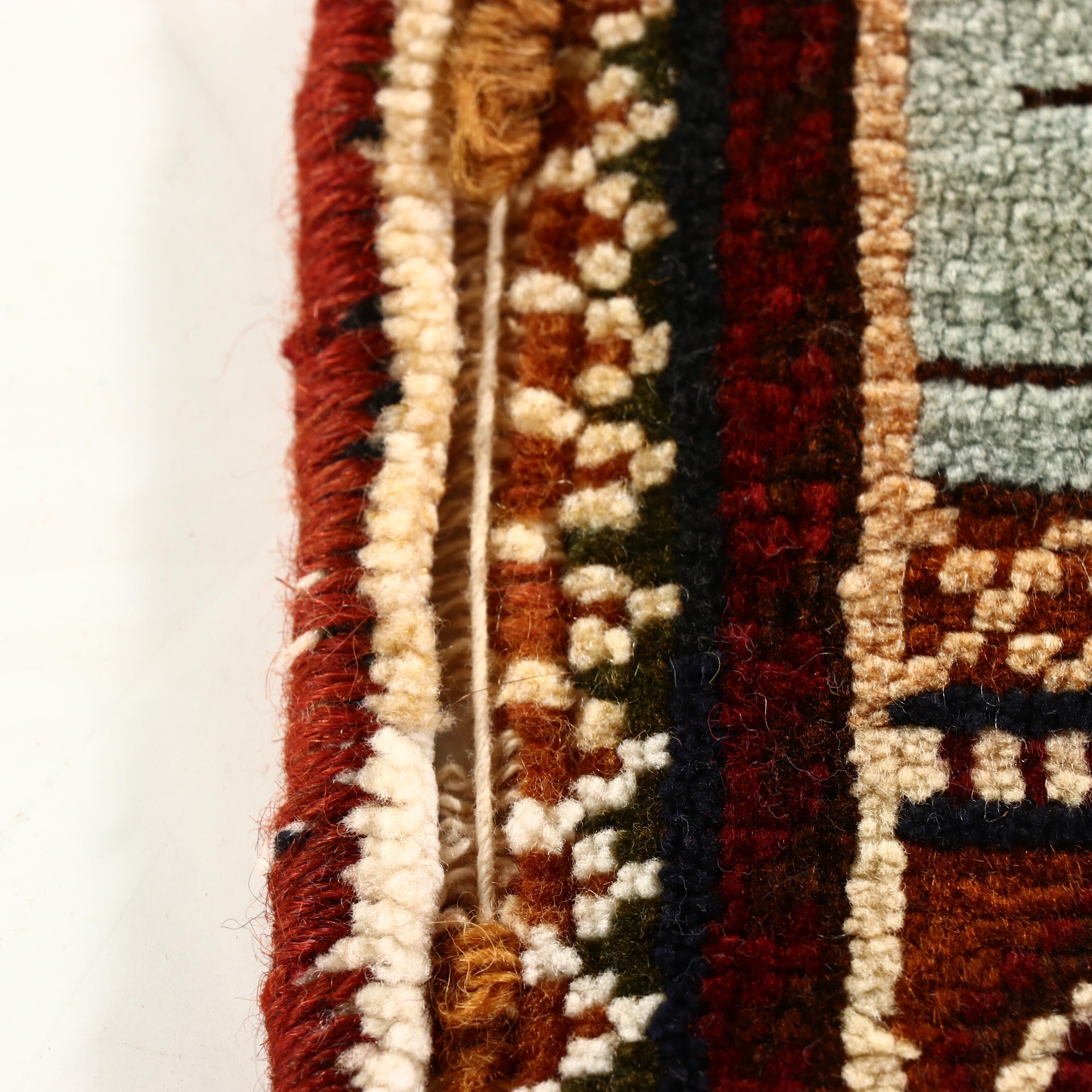 2' x 2'4 Hand-Knotted Persian Qashqai Accent Rug