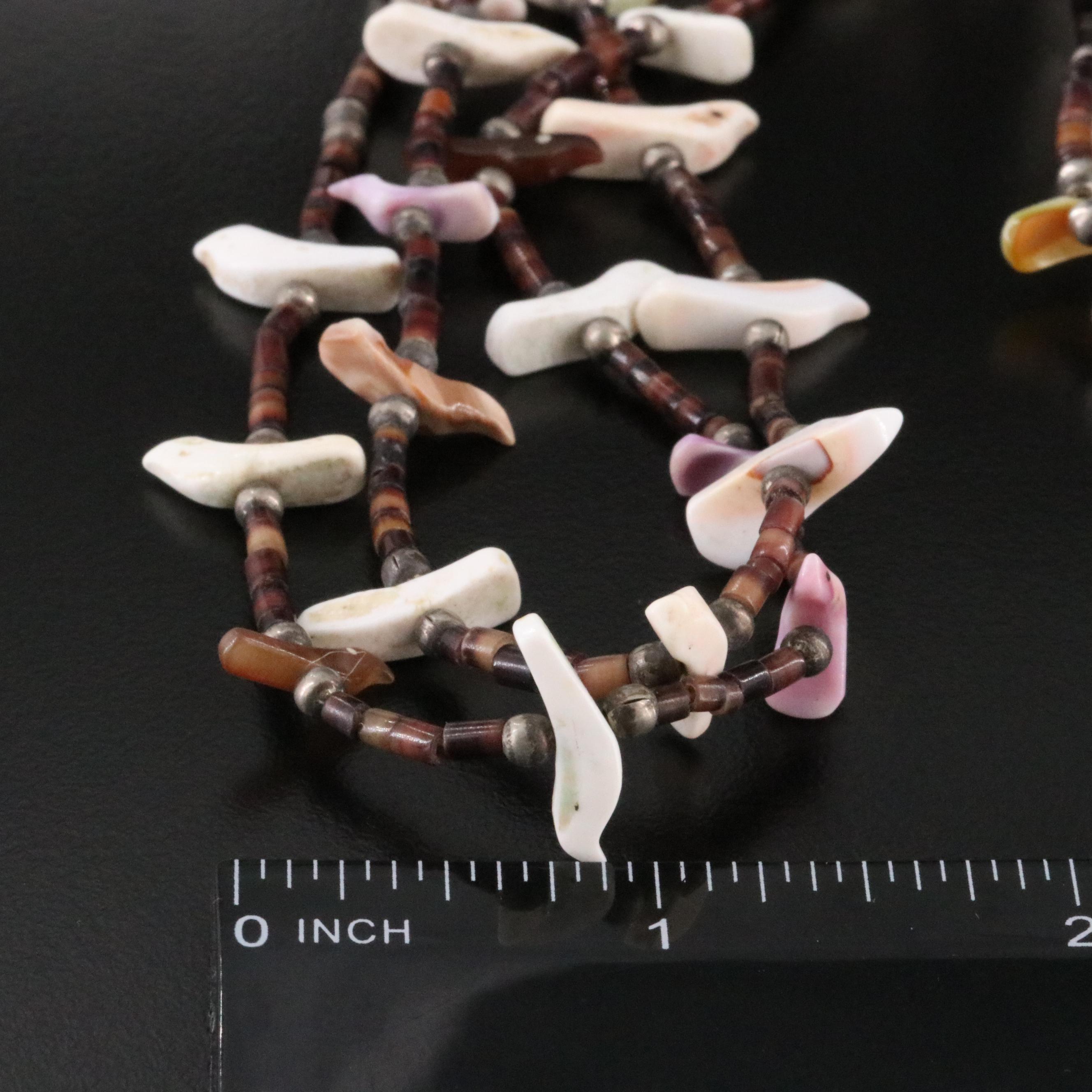 Tiered Double Strand Shell Fetish Necklace