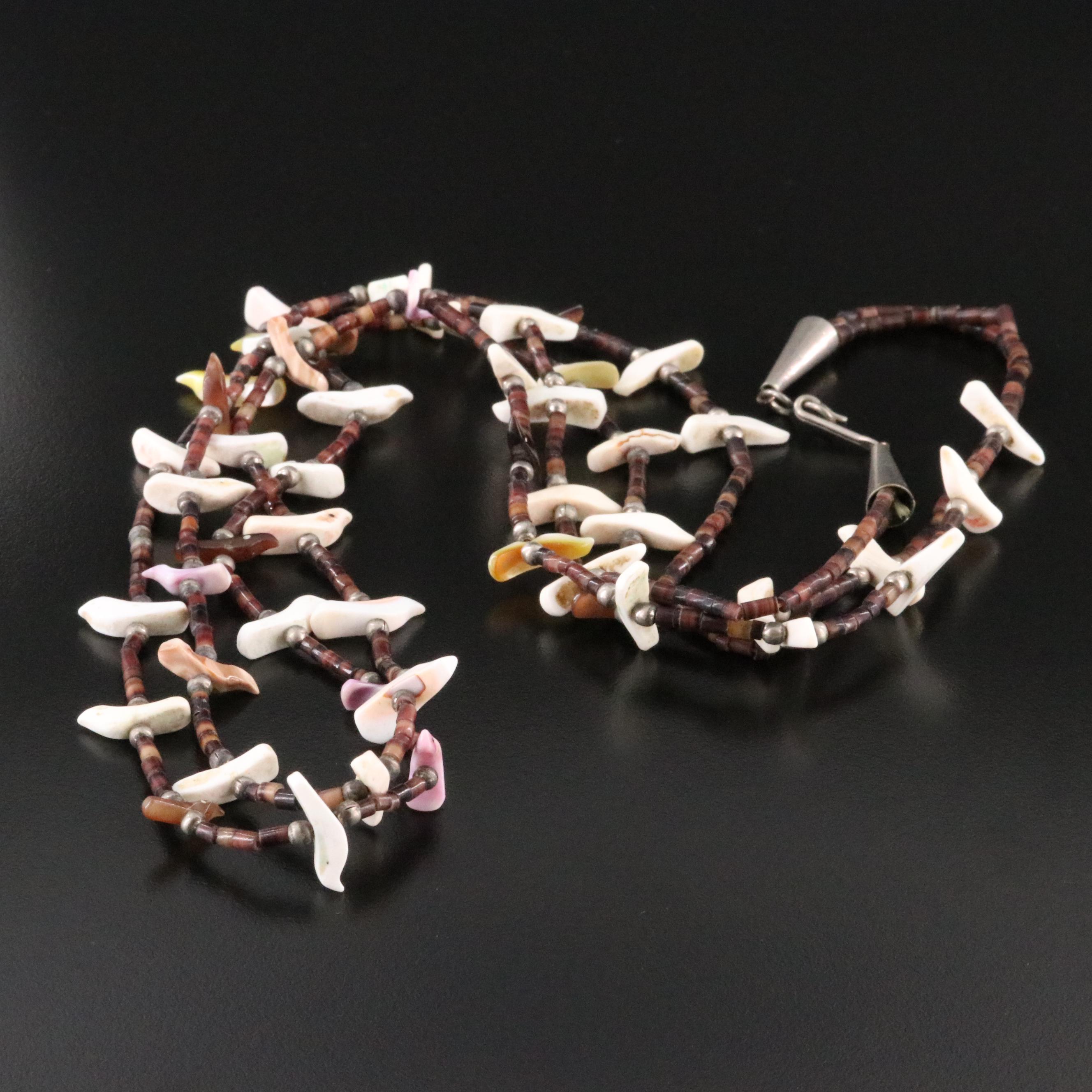 Tiered Double Strand Shell Fetish Necklace