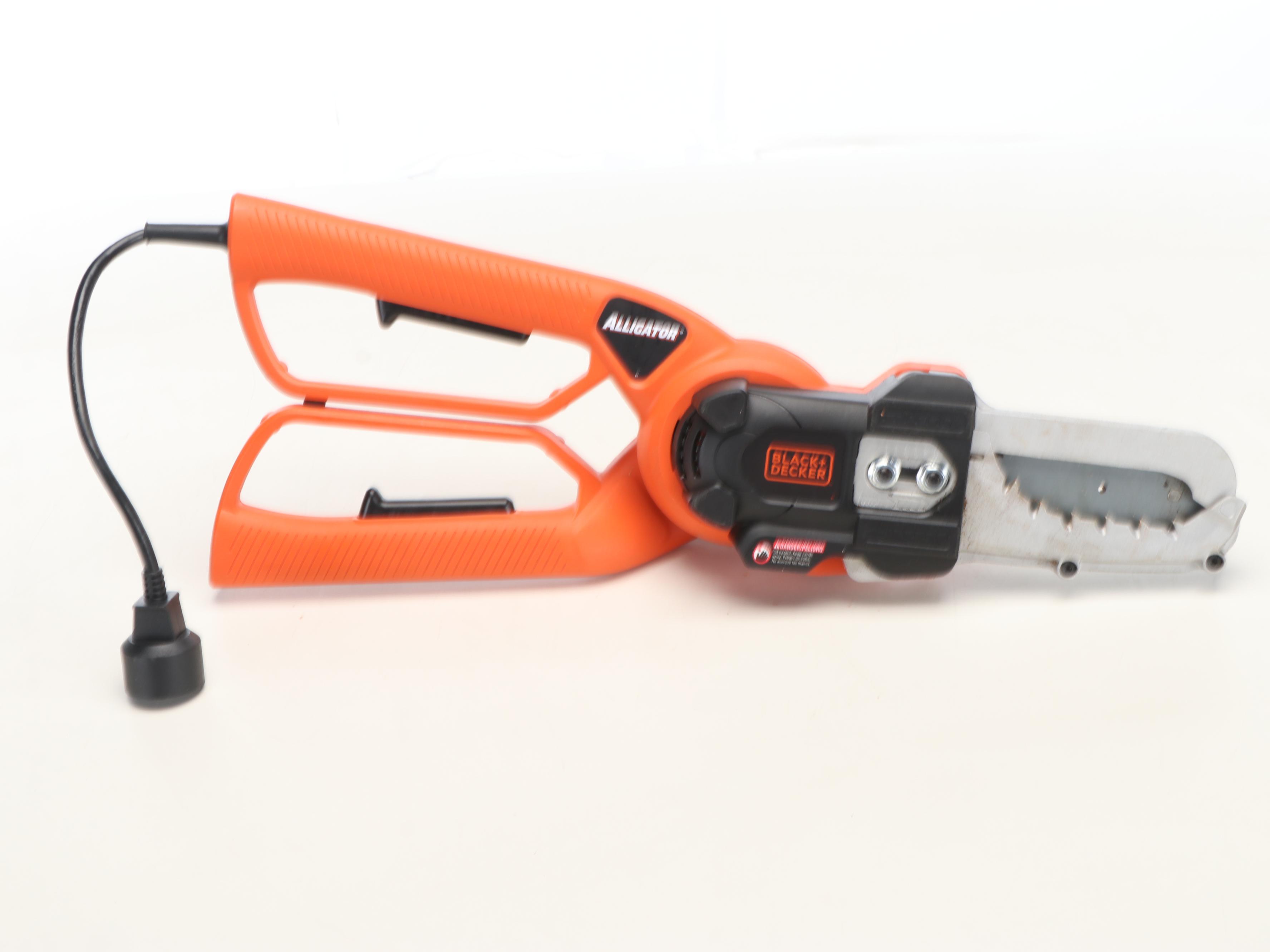 Sunjoe Electric Pole Chainsaw and String Trimmer & Black+Decker Alligator Lopper