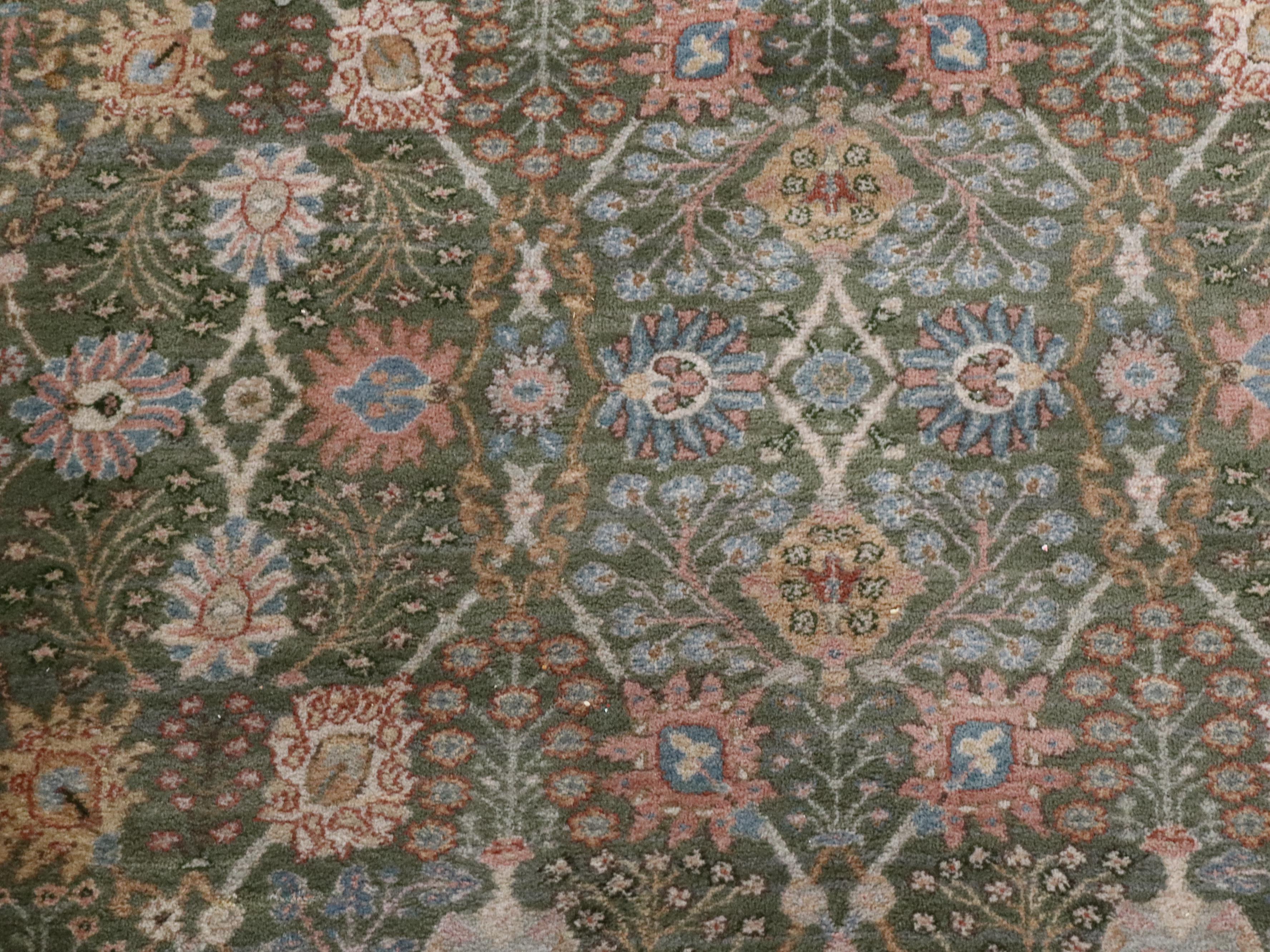 8'7 x 12'11 Machine Made Karastan "Green Persian Garden" Room Sized Rug