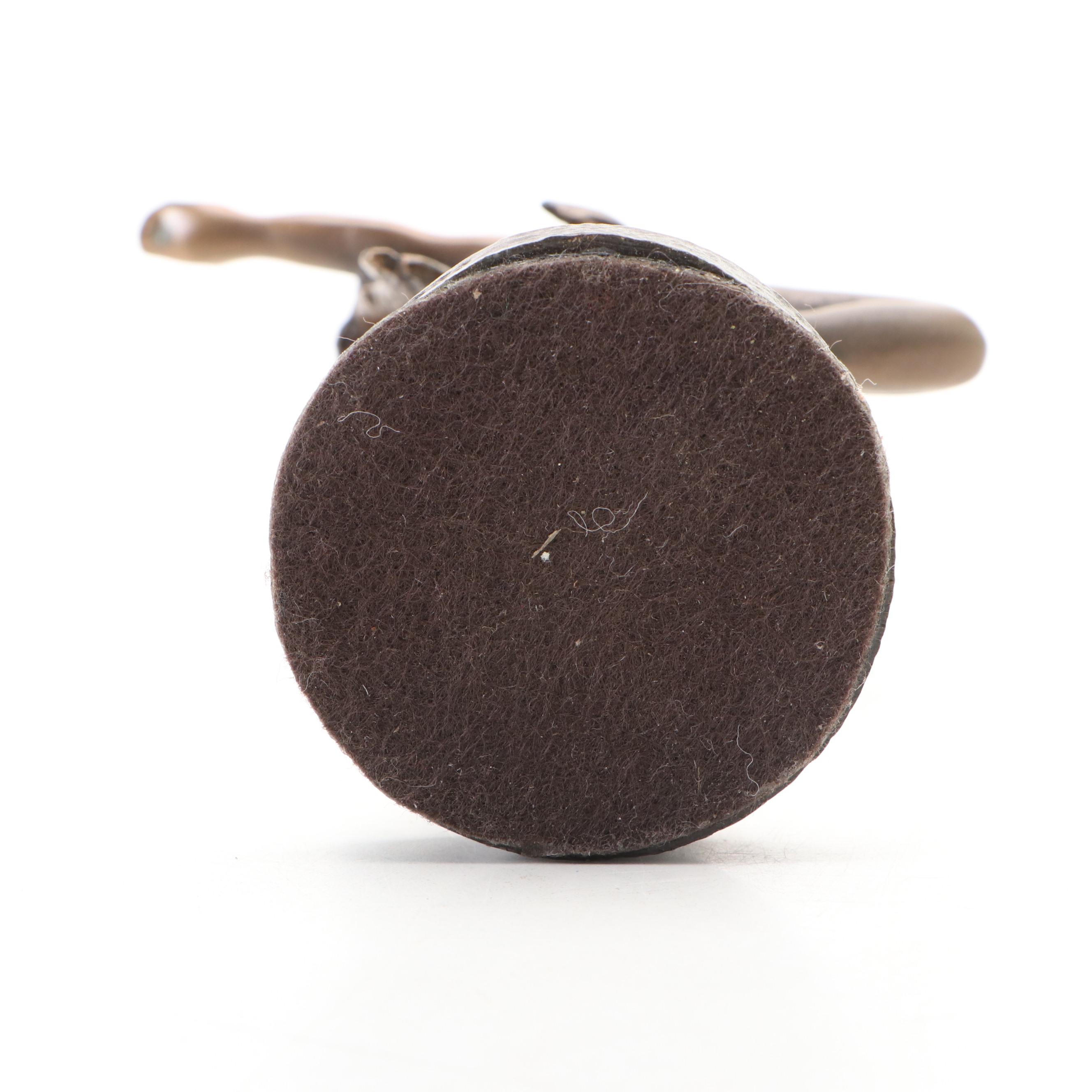 Art Deco Style Dancing Angel with Dove Bronze Sculpture