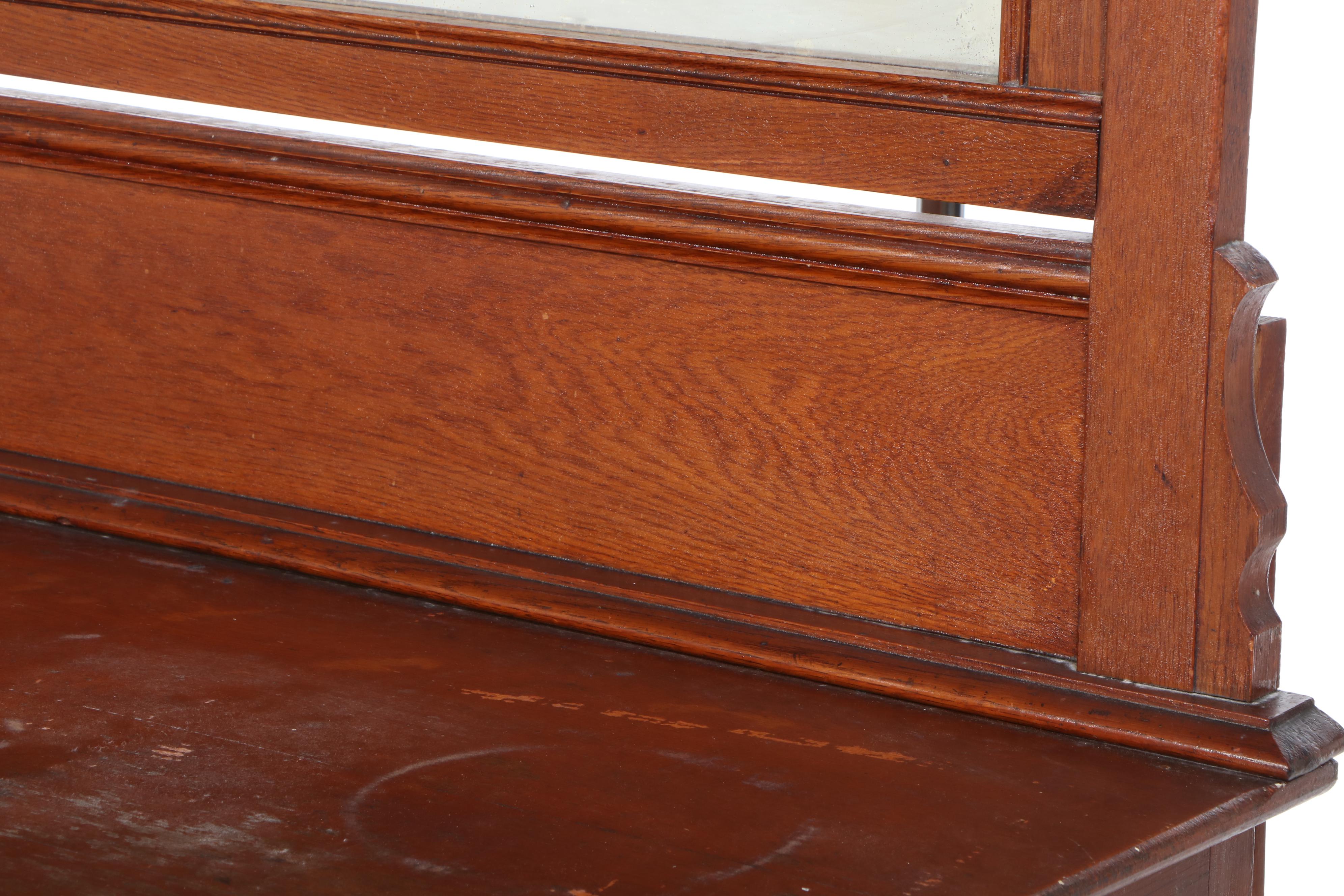 Late Victorian Oak Four-Drawer Dresser, Circa 1900