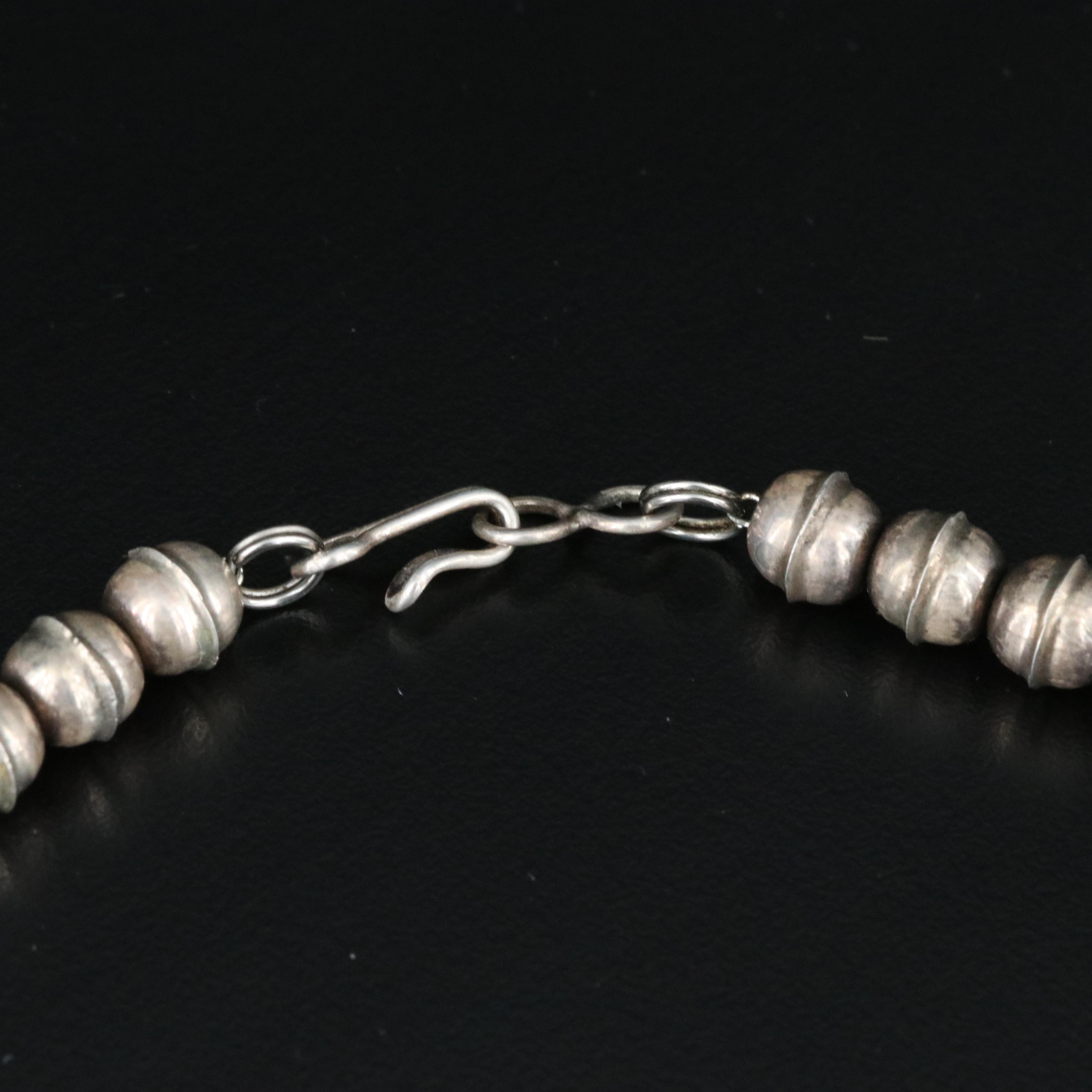 Wilford M. Begay Navajo Diné Sterling Turquoise Squash Blossom Necklace