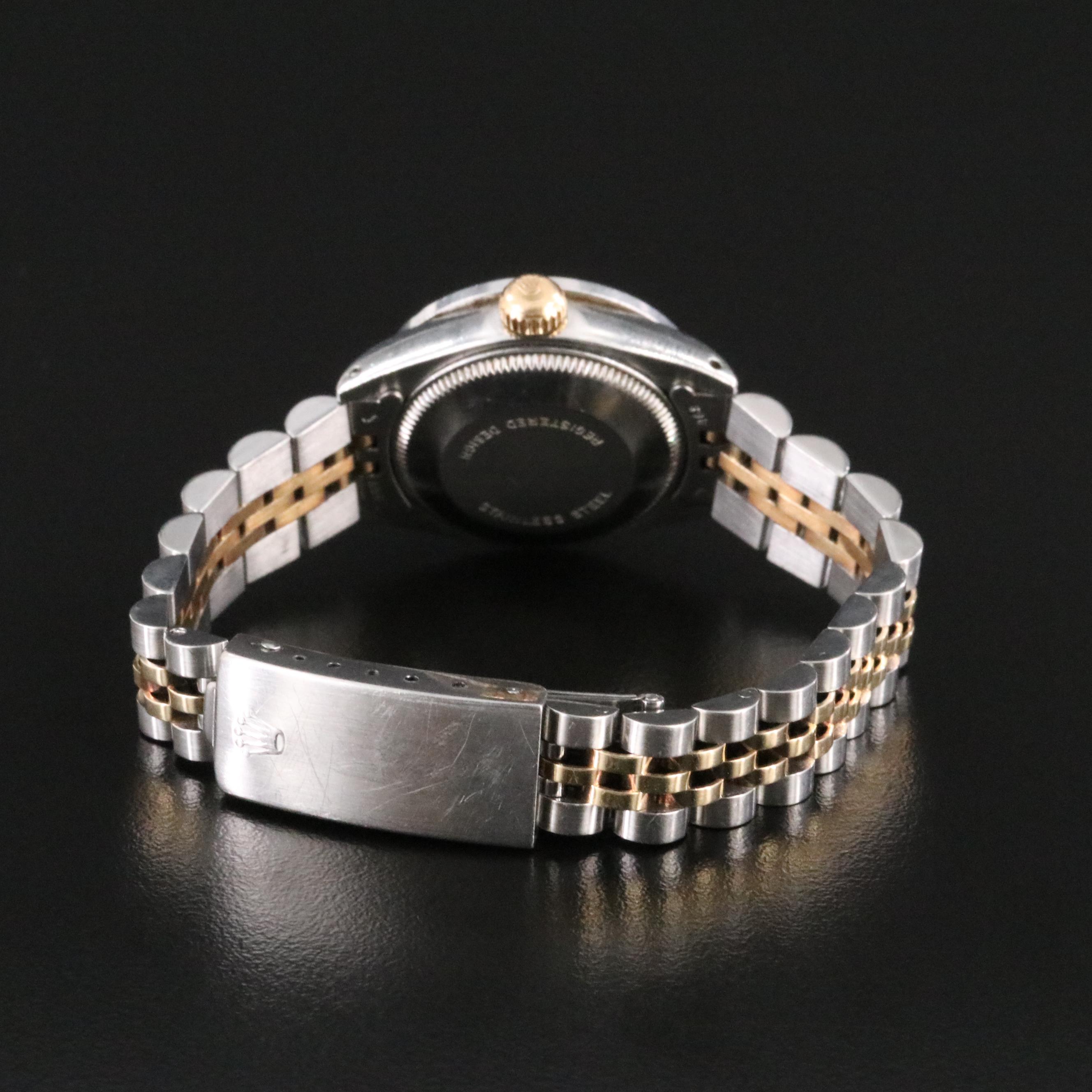 1979 Rolex Custom Diamond Mother-of-Pearl Dial and Bezel Datejust Watch