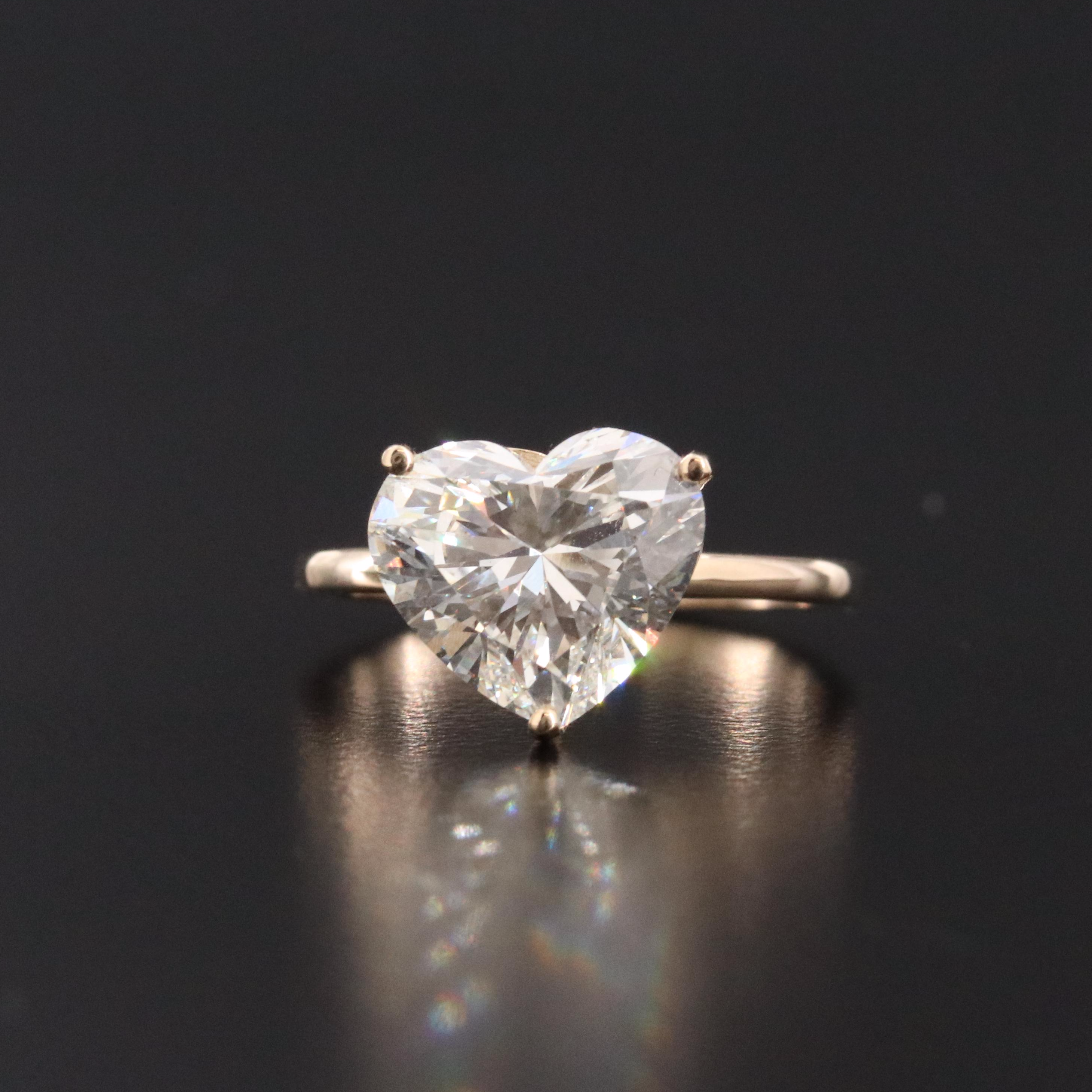 14K 4.08 CTW Lab Grown Diamond Solitaire Ring with IGI Report