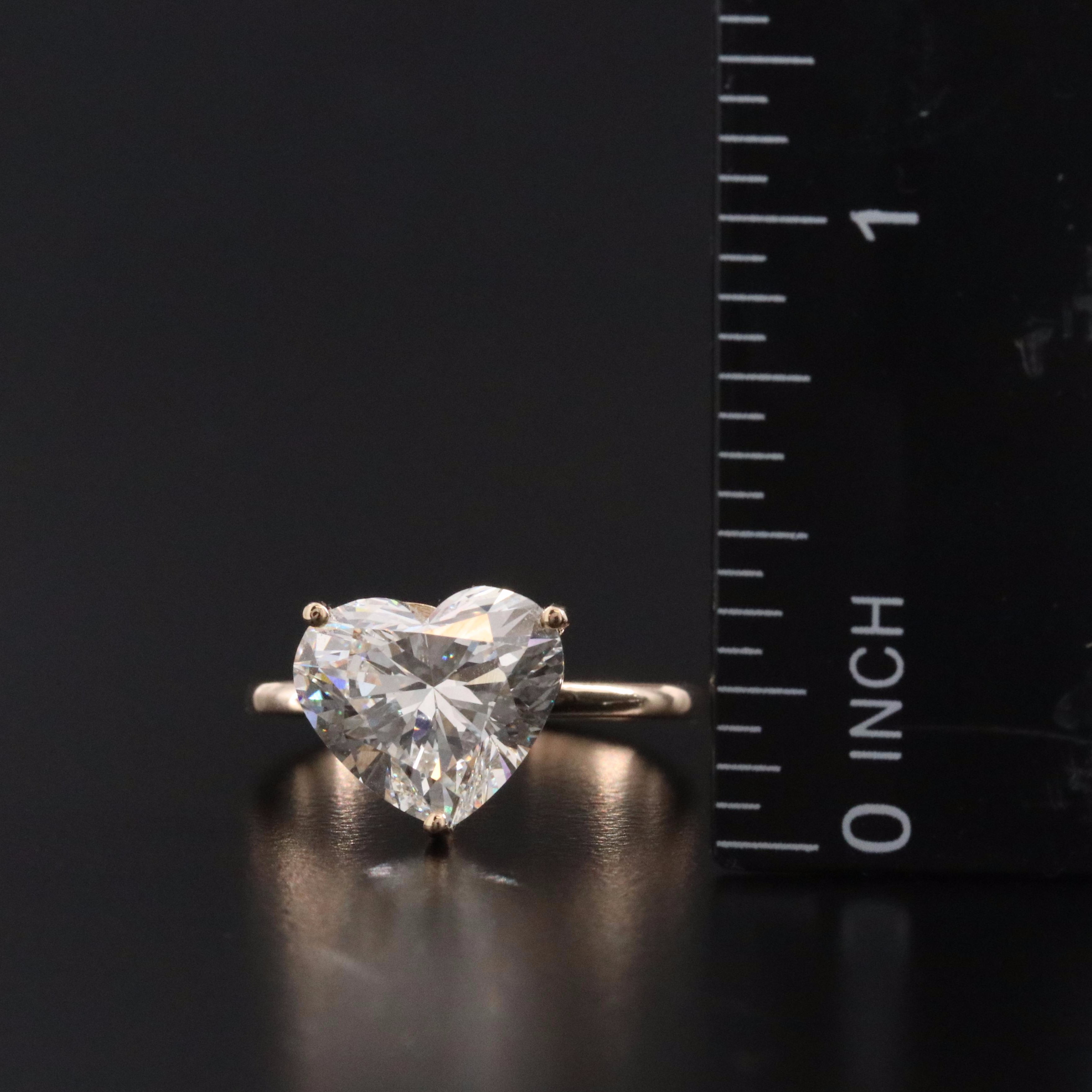 14K 4.08 CTW Lab Grown Diamond Solitaire Ring with IGI Report
