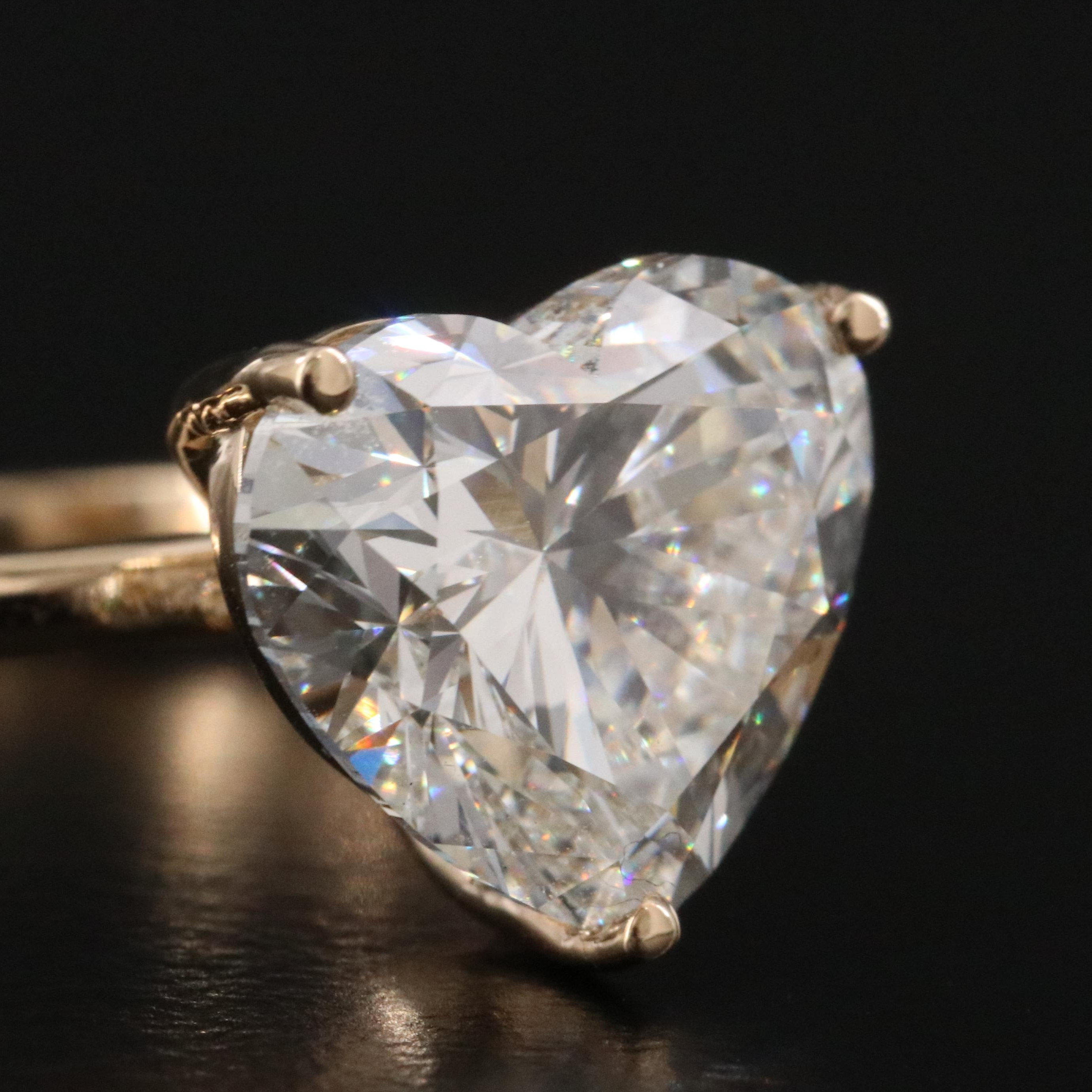 14K 4.08 CTW Lab Grown Diamond Solitaire Ring with IGI Report