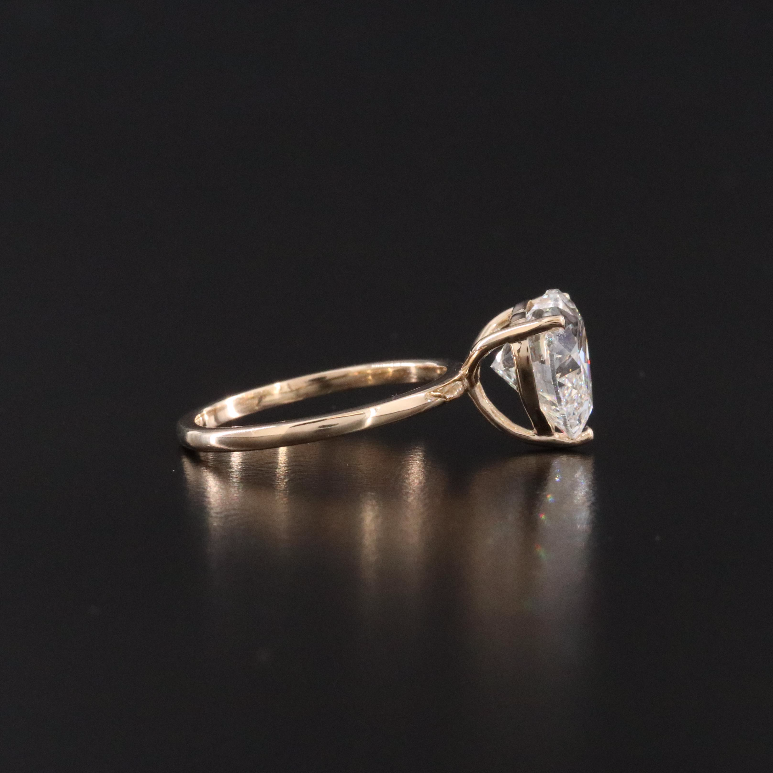 14K 4.08 CTW Lab Grown Diamond Solitaire Ring with IGI Report