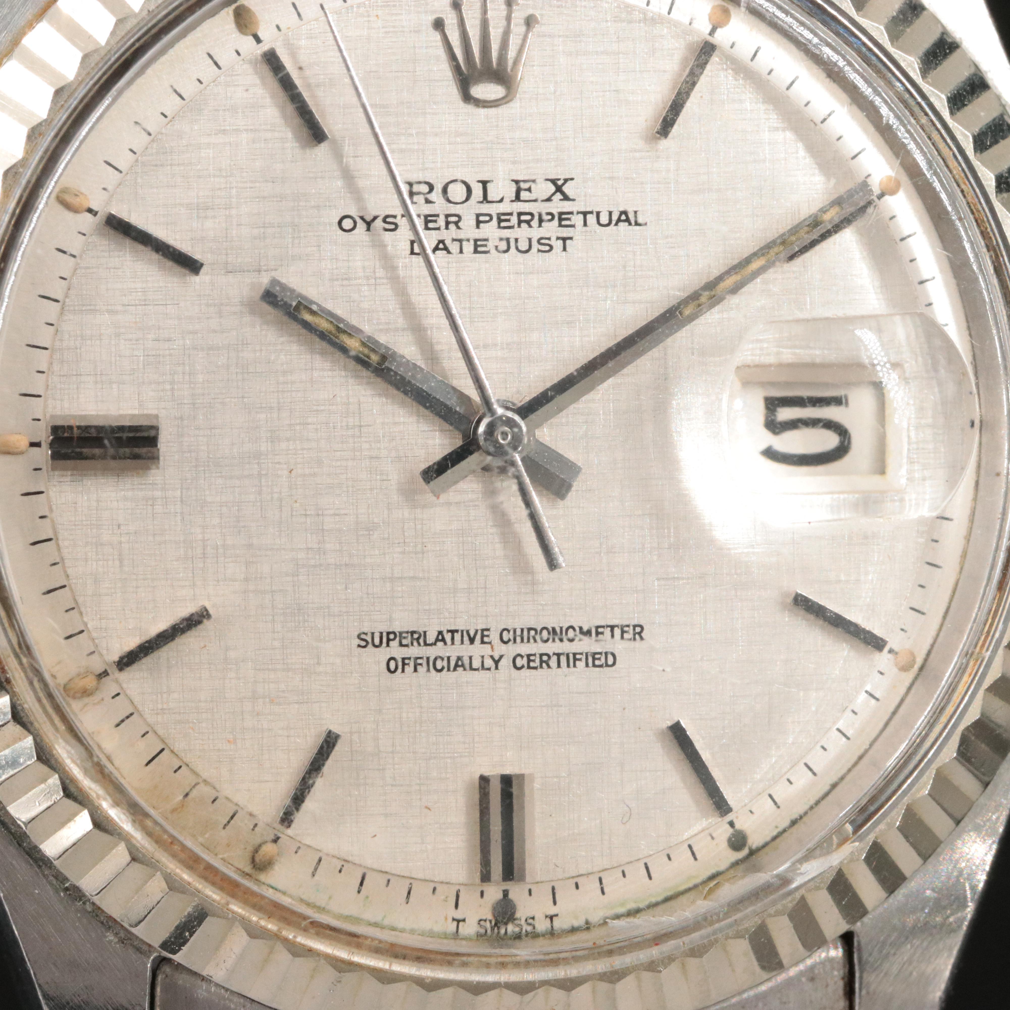 1970 Rolex Pie Pan Dial Datejust Watch