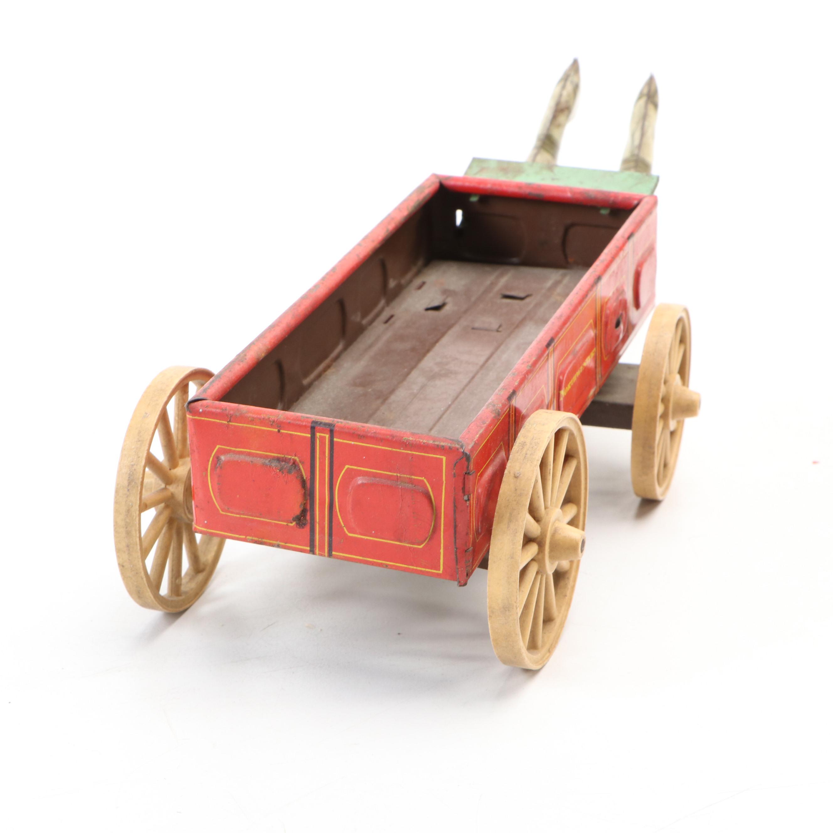 Educational Board, Letter Block, Wagon, Bell and More Toys, Early to Mid-20th C.