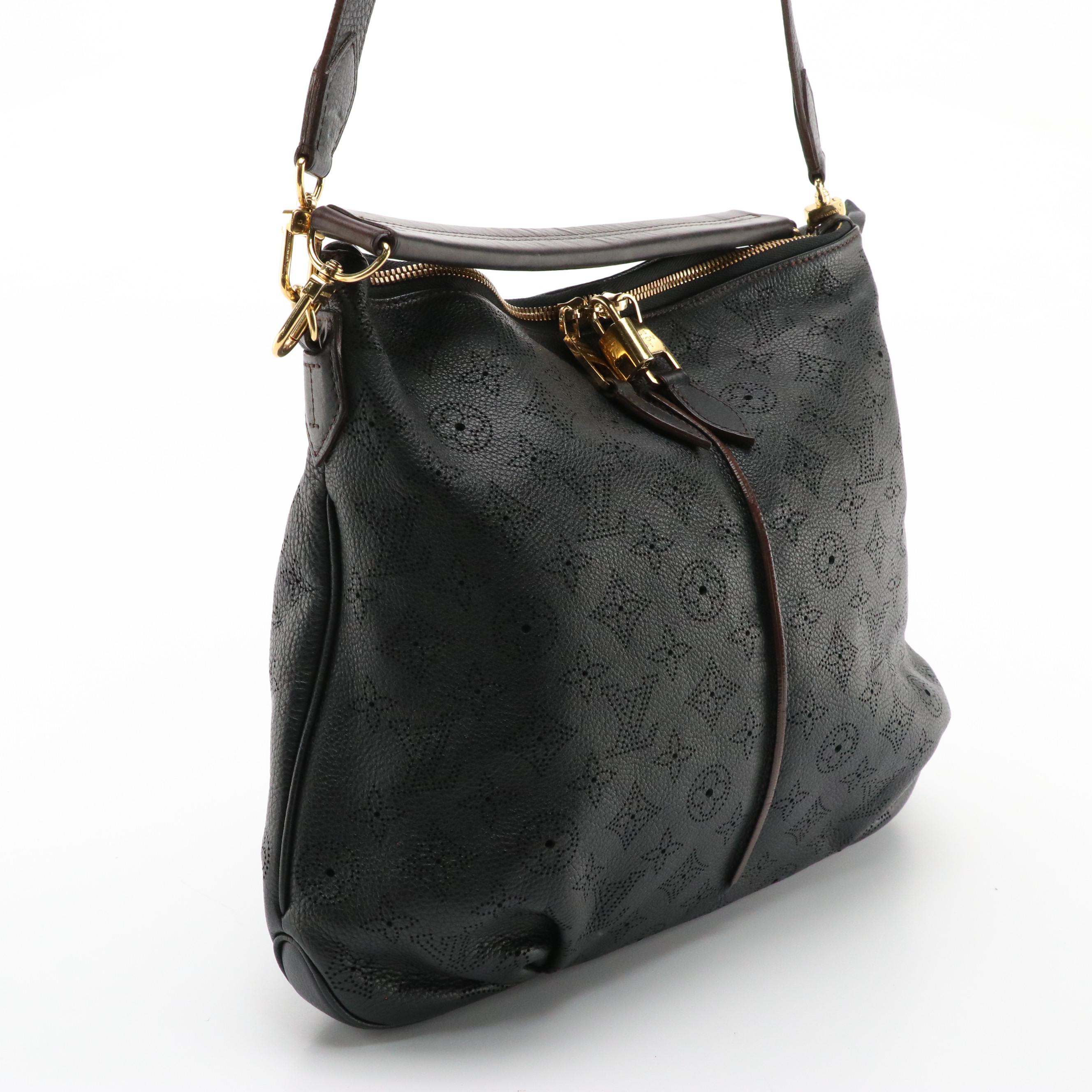 Louis Vuitton Selene PM Hobo Two-Way Bag in Monogram Mahina Leather