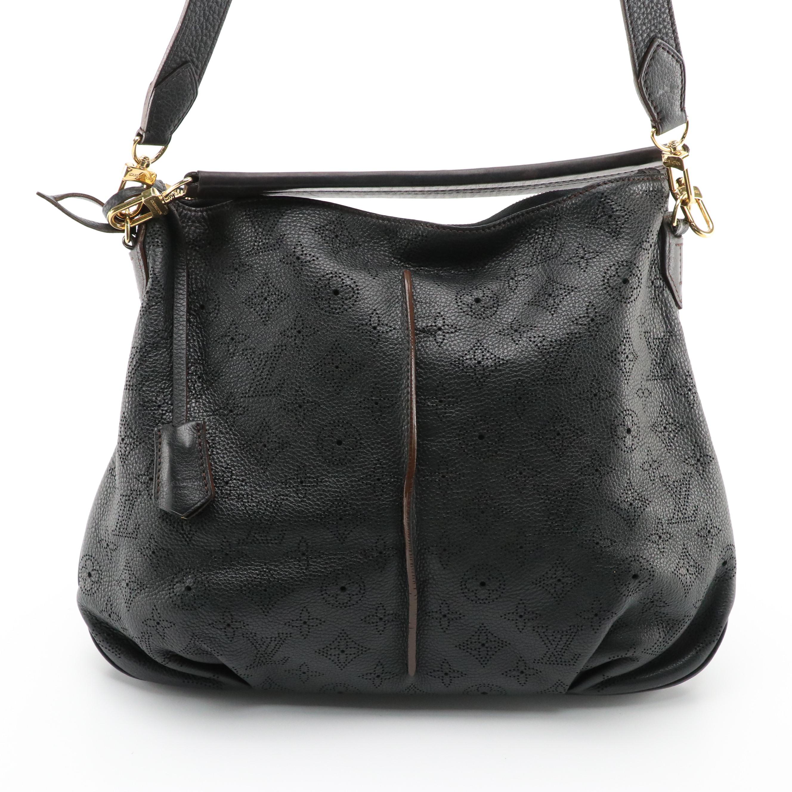 Louis Vuitton Selene PM Hobo Two-Way Bag in Monogram Mahina Leather