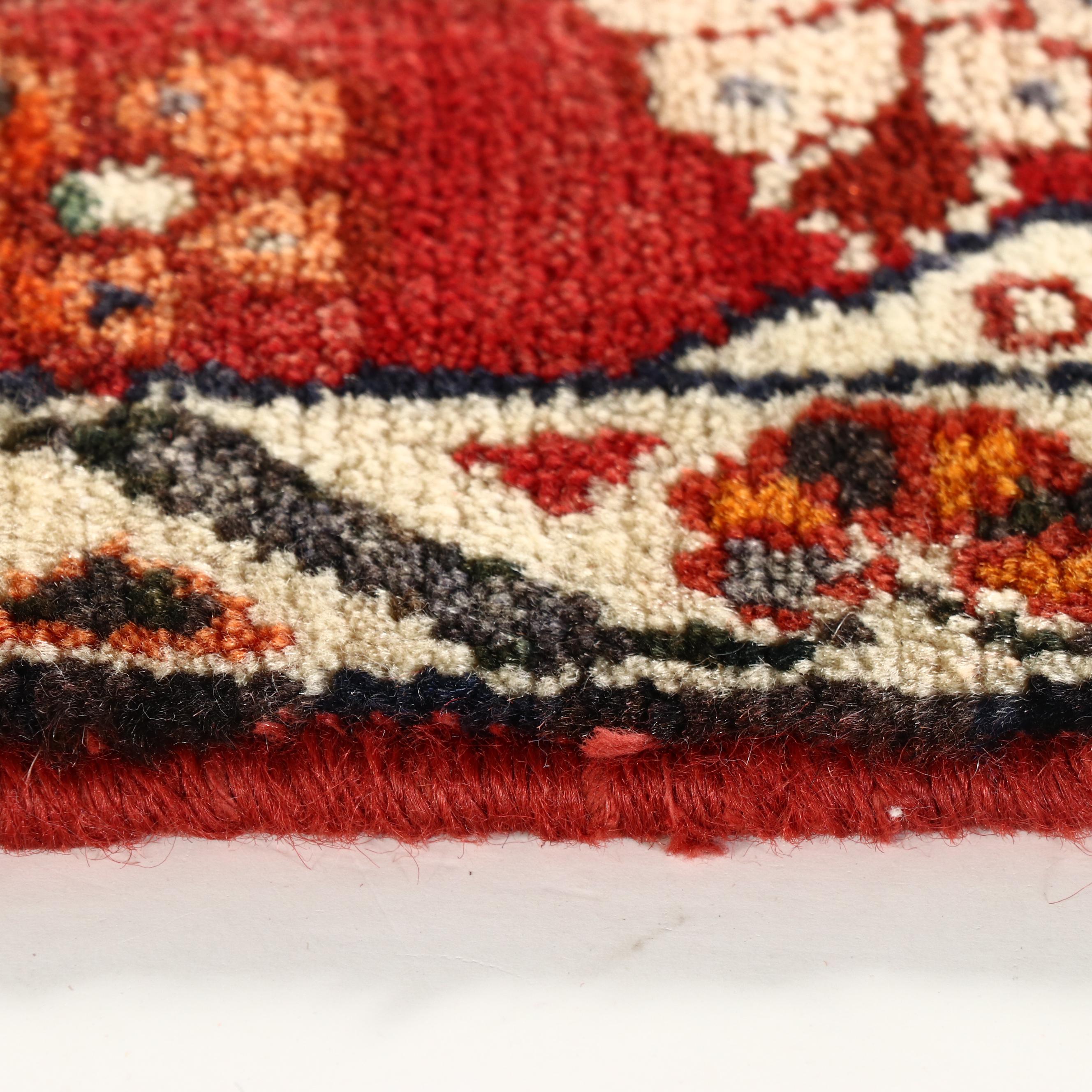 2' x 2'3 Hand-Knotted Persian Pictorial Floor Mat