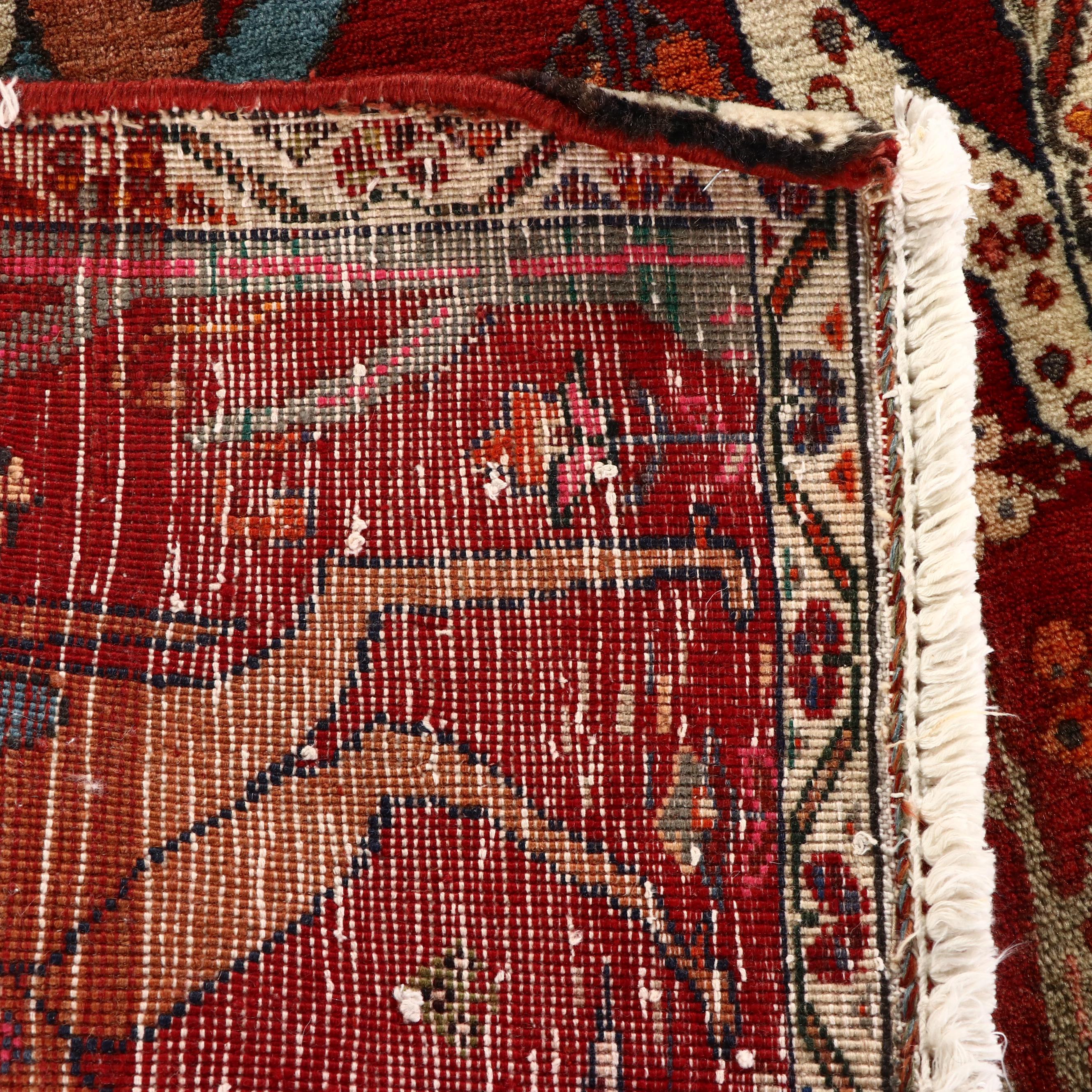 2' x 2'3 Hand-Knotted Persian Pictorial Floor Mat