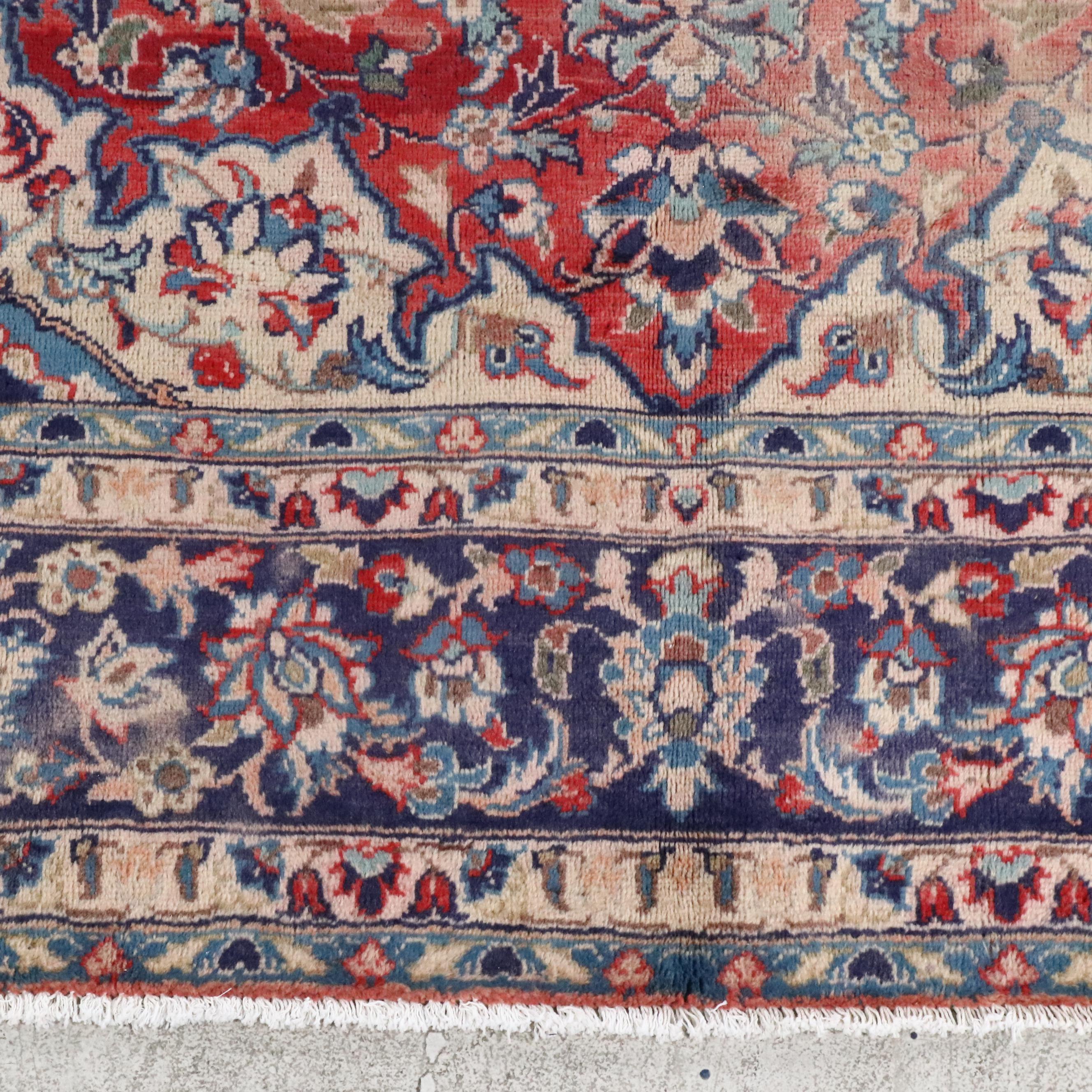 6'10 x 11'4 Hand-Knotted Persian Mashad Area Rug