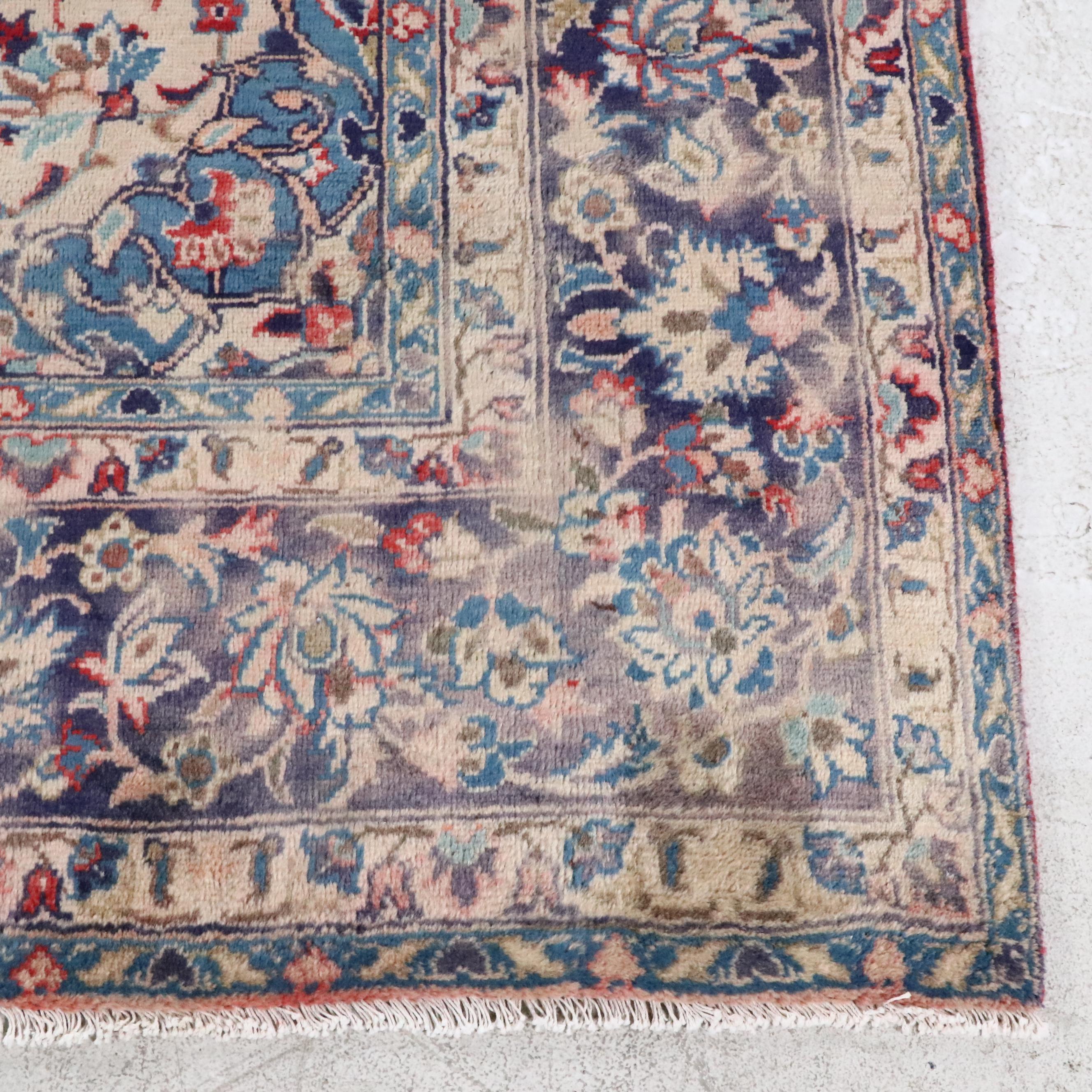 6'10 x 11'4 Hand-Knotted Persian Mashad Area Rug
