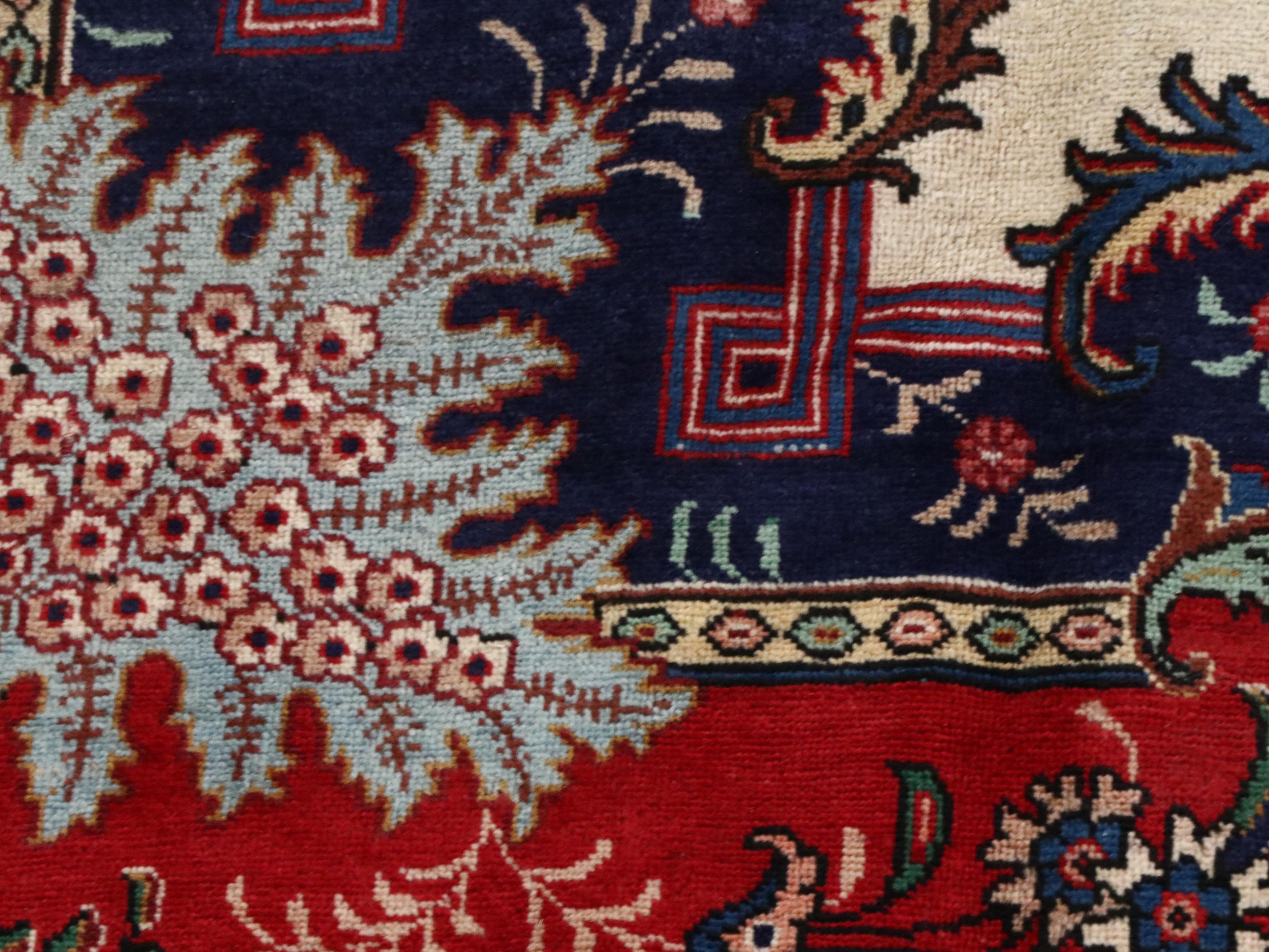 9'9 x 13'4 Hand-Knotted Persian Kashmar Room-Sized Rug