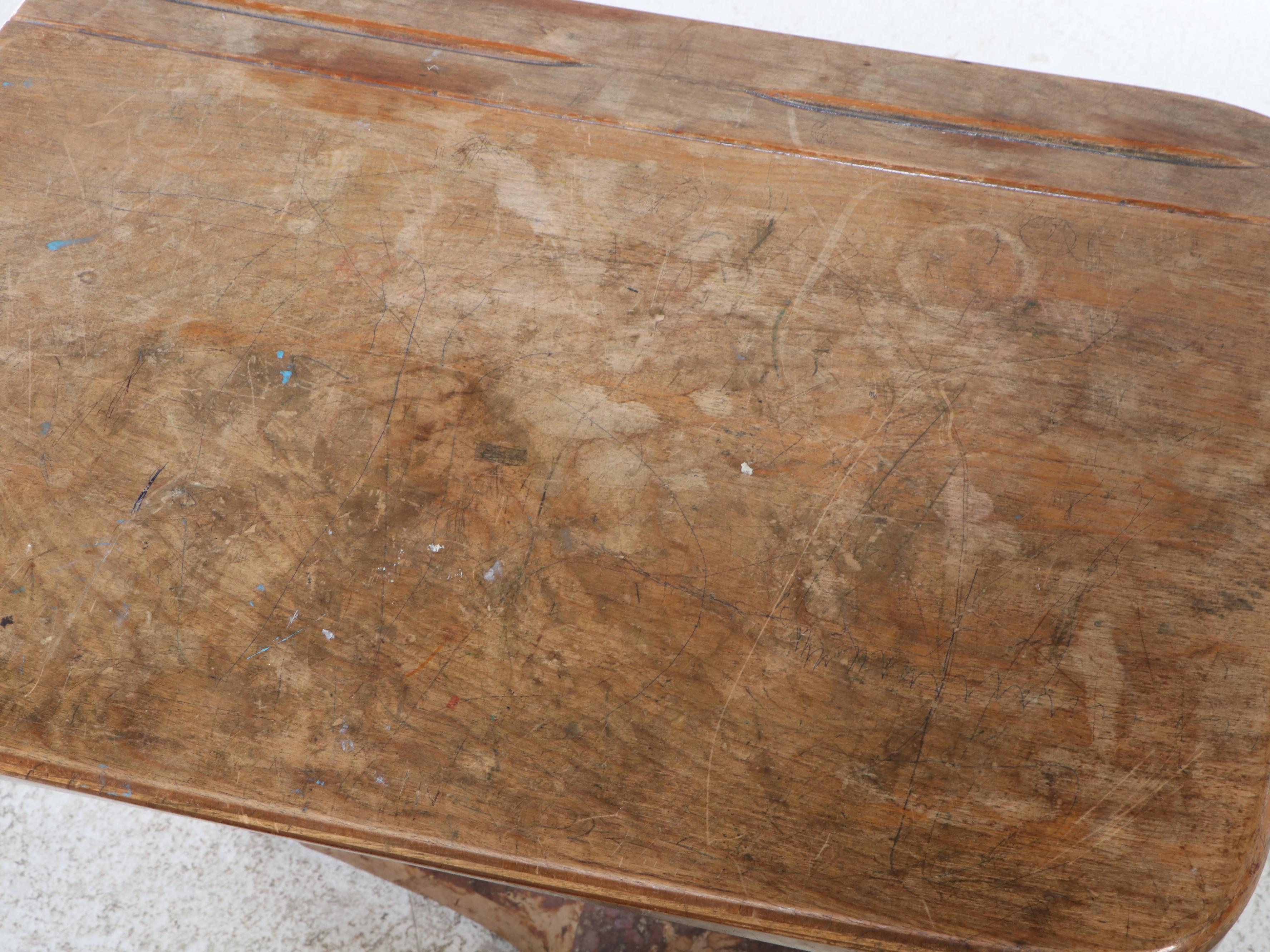 American Seating Company "Universal" Steel & Maple Child's School Desk w/ Chair